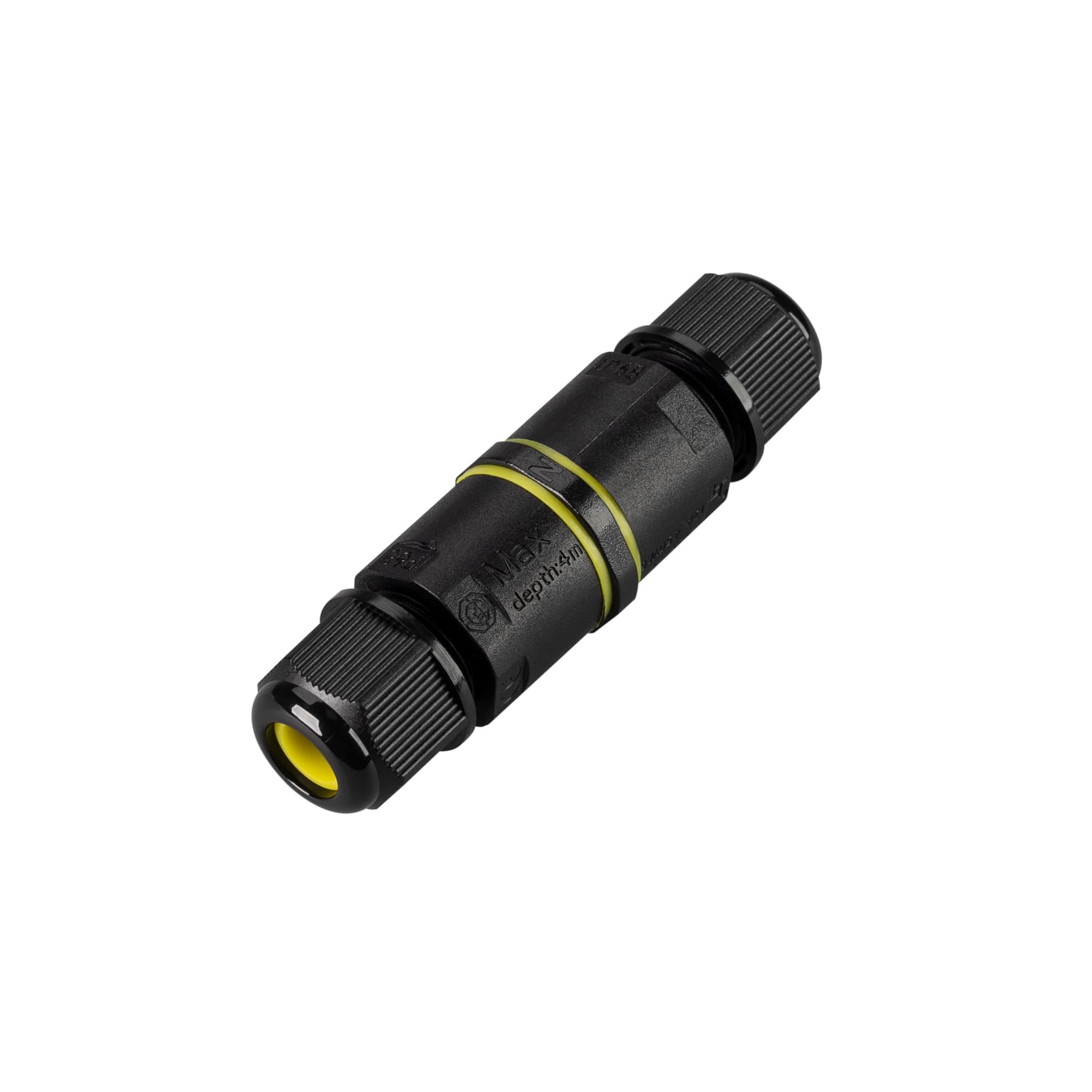 Коннектор прямой NEO-CON-I-3pin-BK (4-8mm, IP68) (Arlight, IP68 Пластик, 3 года) 029378 — фото 1