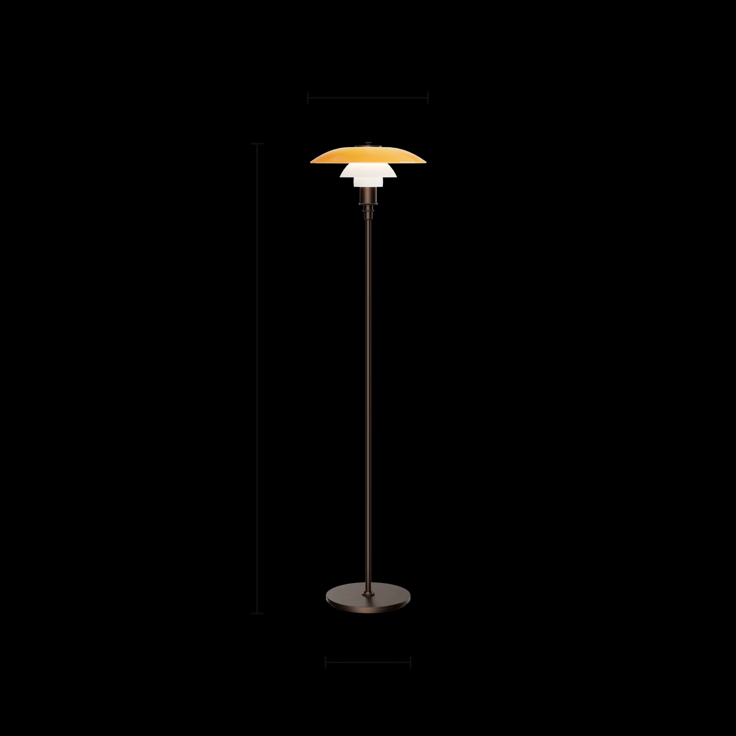 Louis Poulsen PH 3½-2½ Floor Lamp Centenary Edition Amber/opal white — фото 8