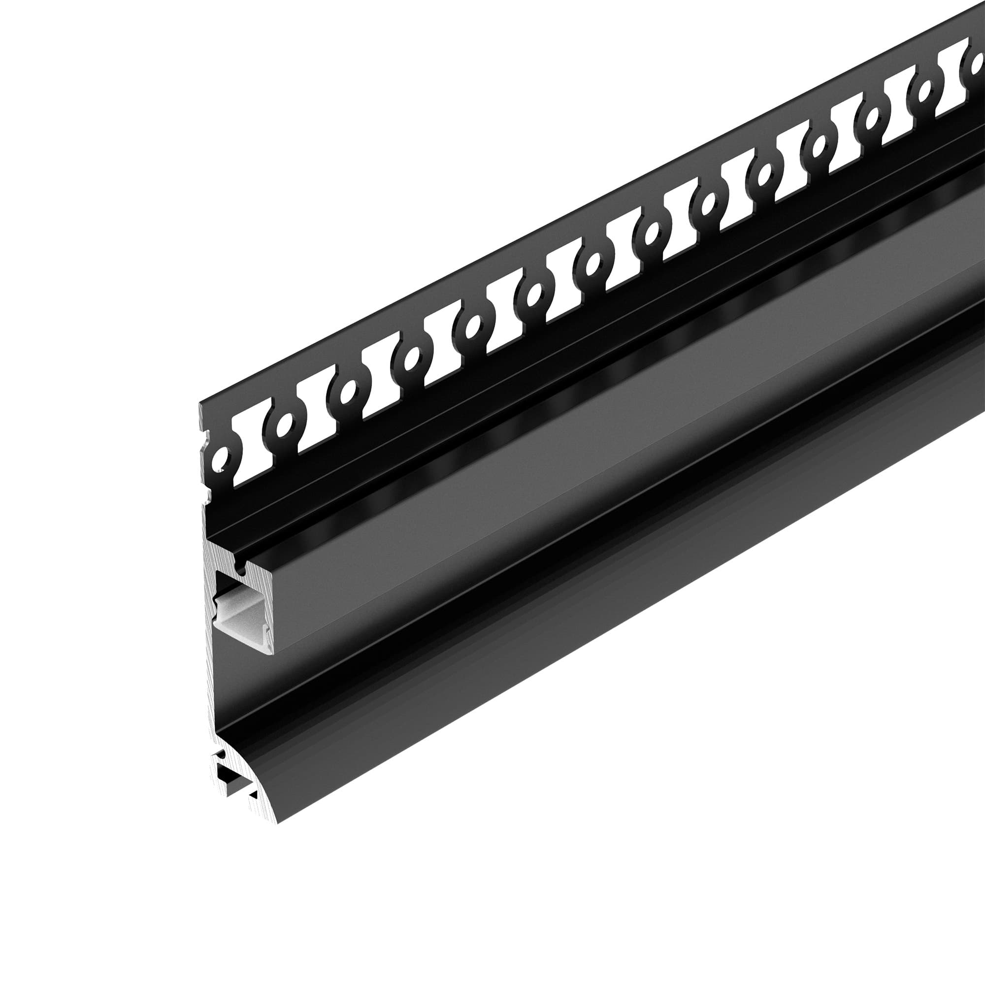 Профиль PLINTUS-FANTOM-L-2000 BLACK (Arlight, Алюминий) 041213 — фото 1