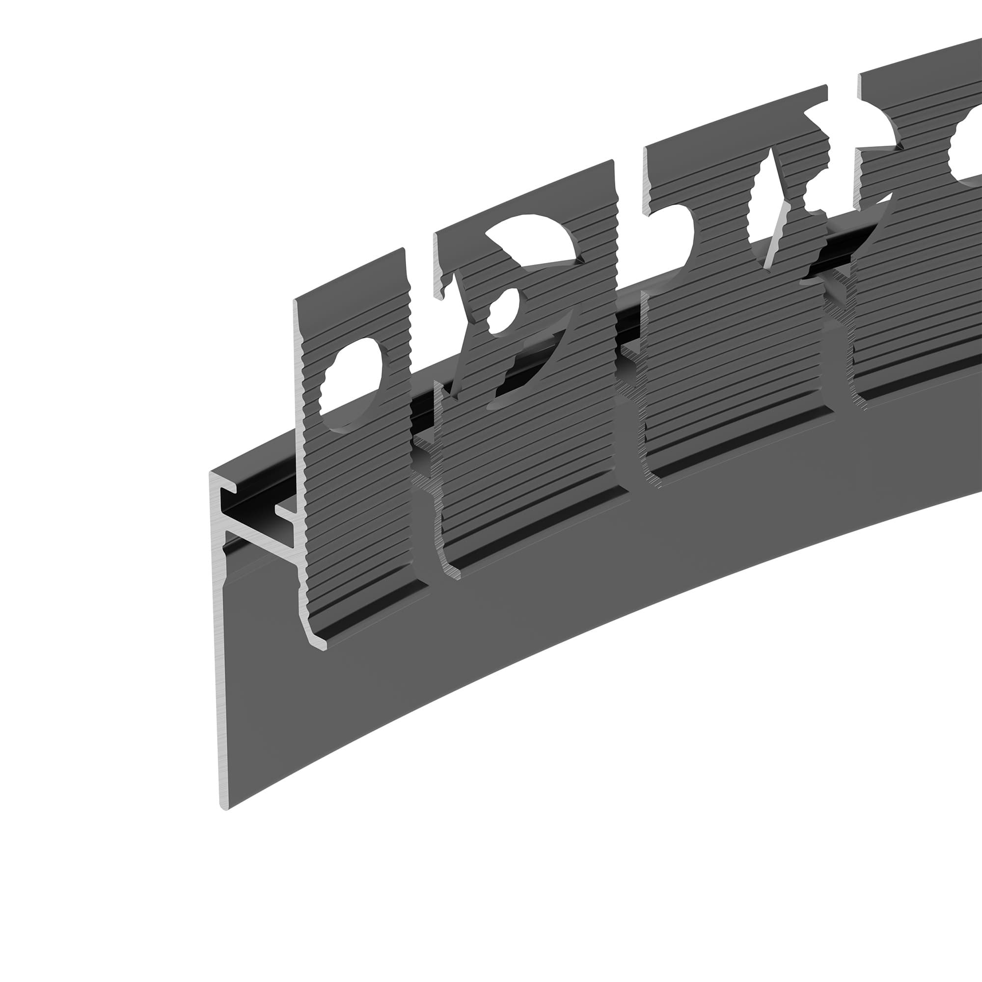 Профиль PLINTUS-FANTOM-BENT-H20-SIDE-2000 BLACK (Arlight, Алюминий) 043673 — фото 2