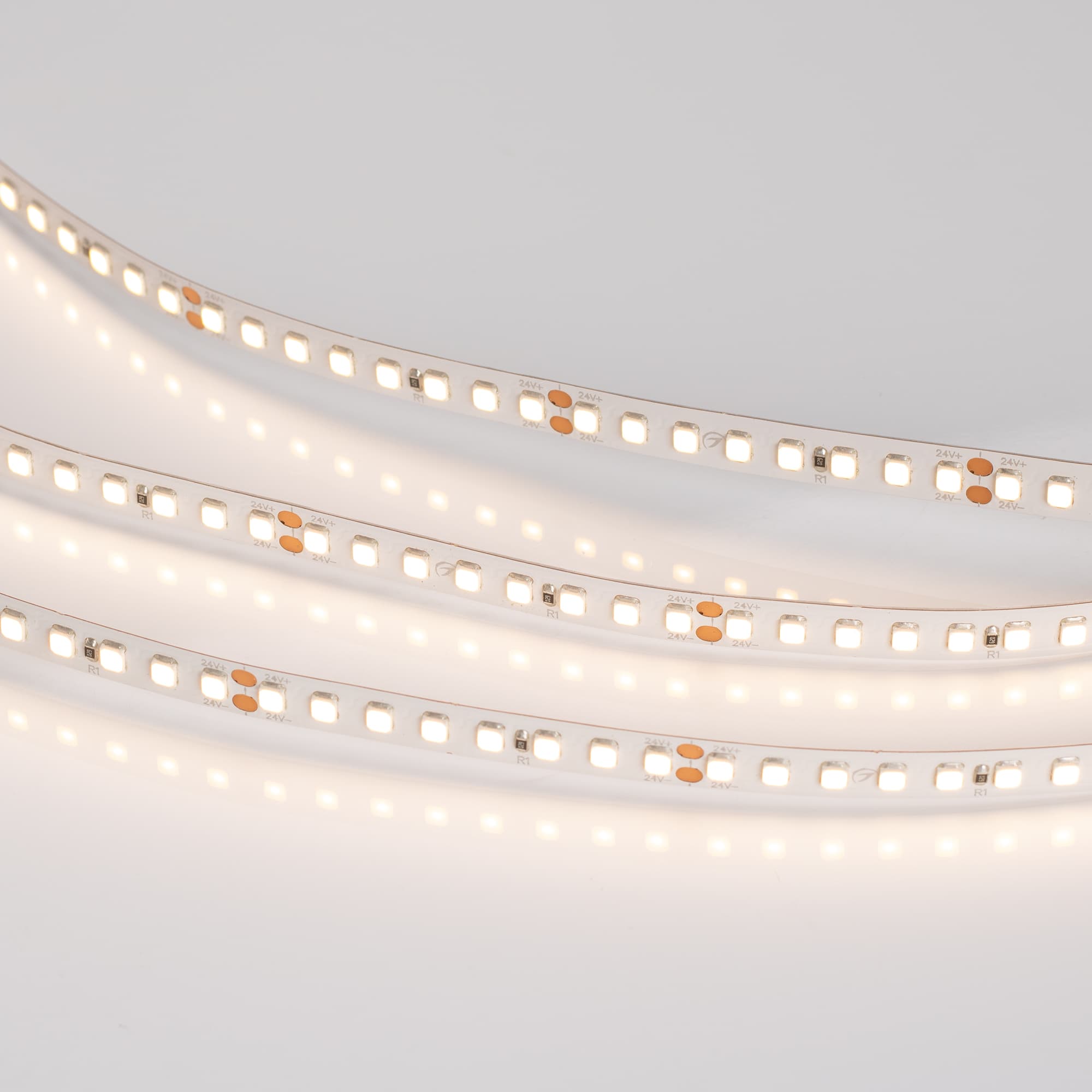 Светодиодная лента RT 2-5000 24V Warm3000 2x (2835, 160 LED/m, LUX) (Arlight, 12 Вт/м, IP20) 024538(B) — фото 2