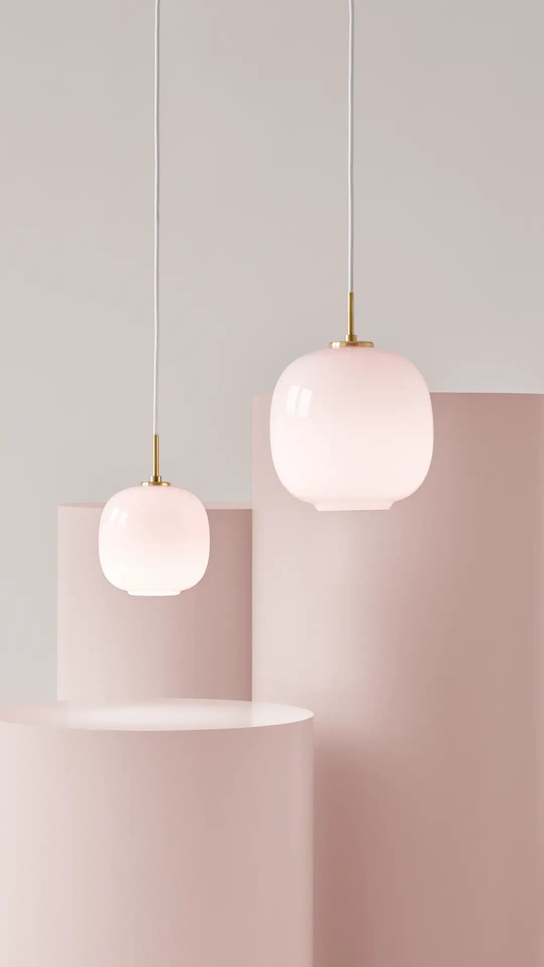 Louis Poulsen VL 45 Radiohus Pendant Brass/glossy pale rose glass Ø 175 — фото 7