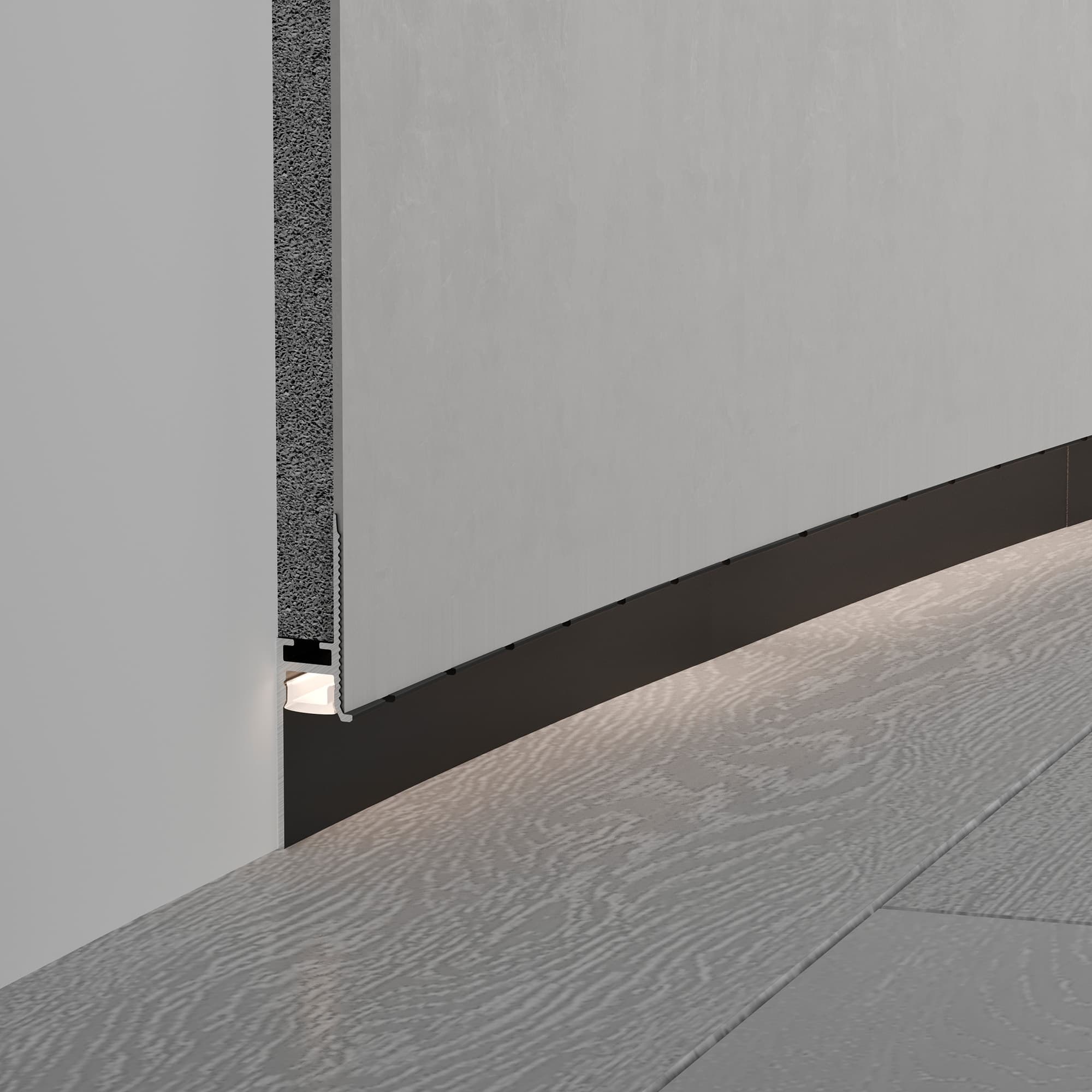 Профиль PLINTUS-FANTOM-BENT-H20-SIDE-2000 BLACK (Arlight, Алюминий) 043673 — фото 4