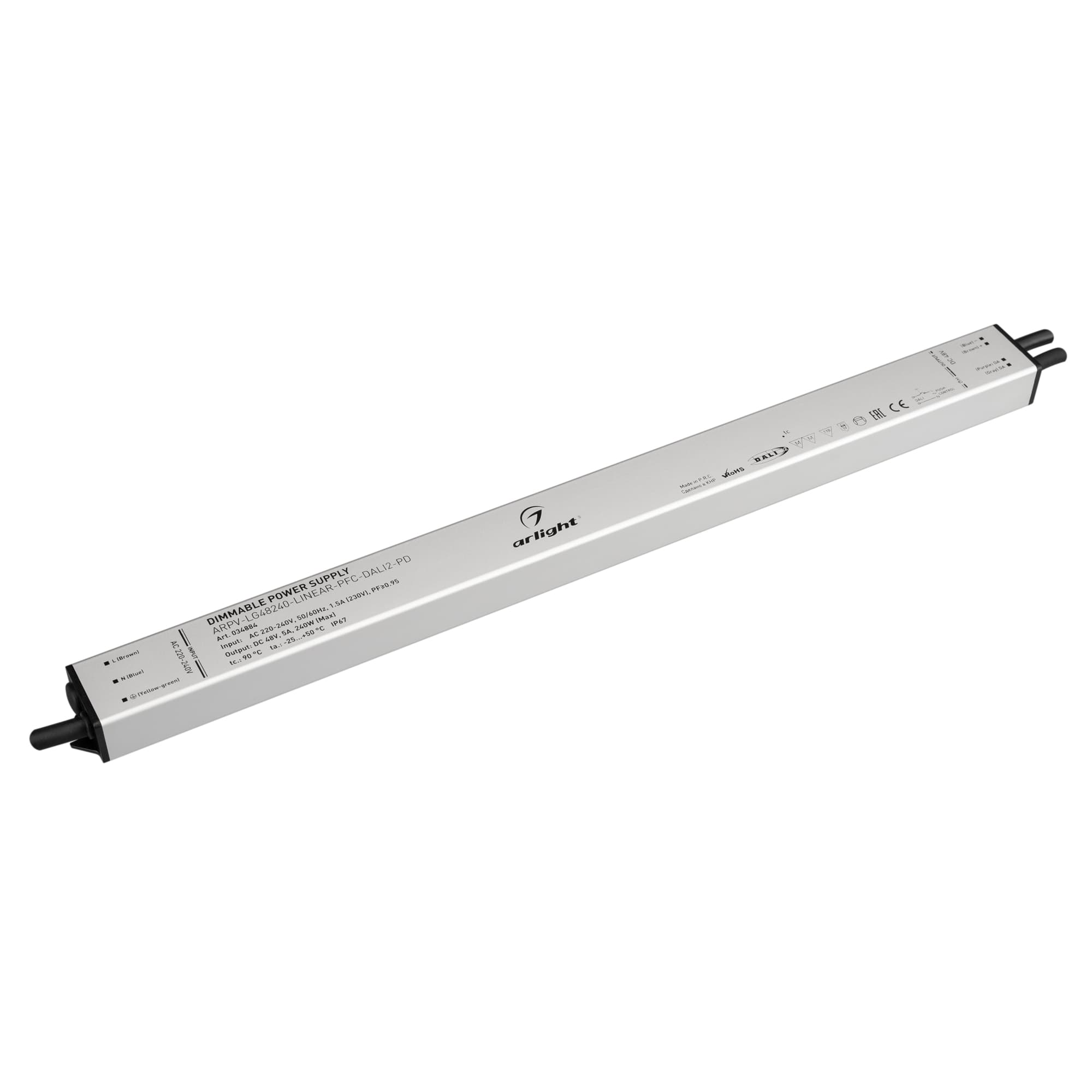 Блок питания ARPV-LG48240-LINEAR-PFC-DALI2-PD (48V, 5A, 240W) (Arlight, IP67 Металл, 5 лет) 034884 — фото 1