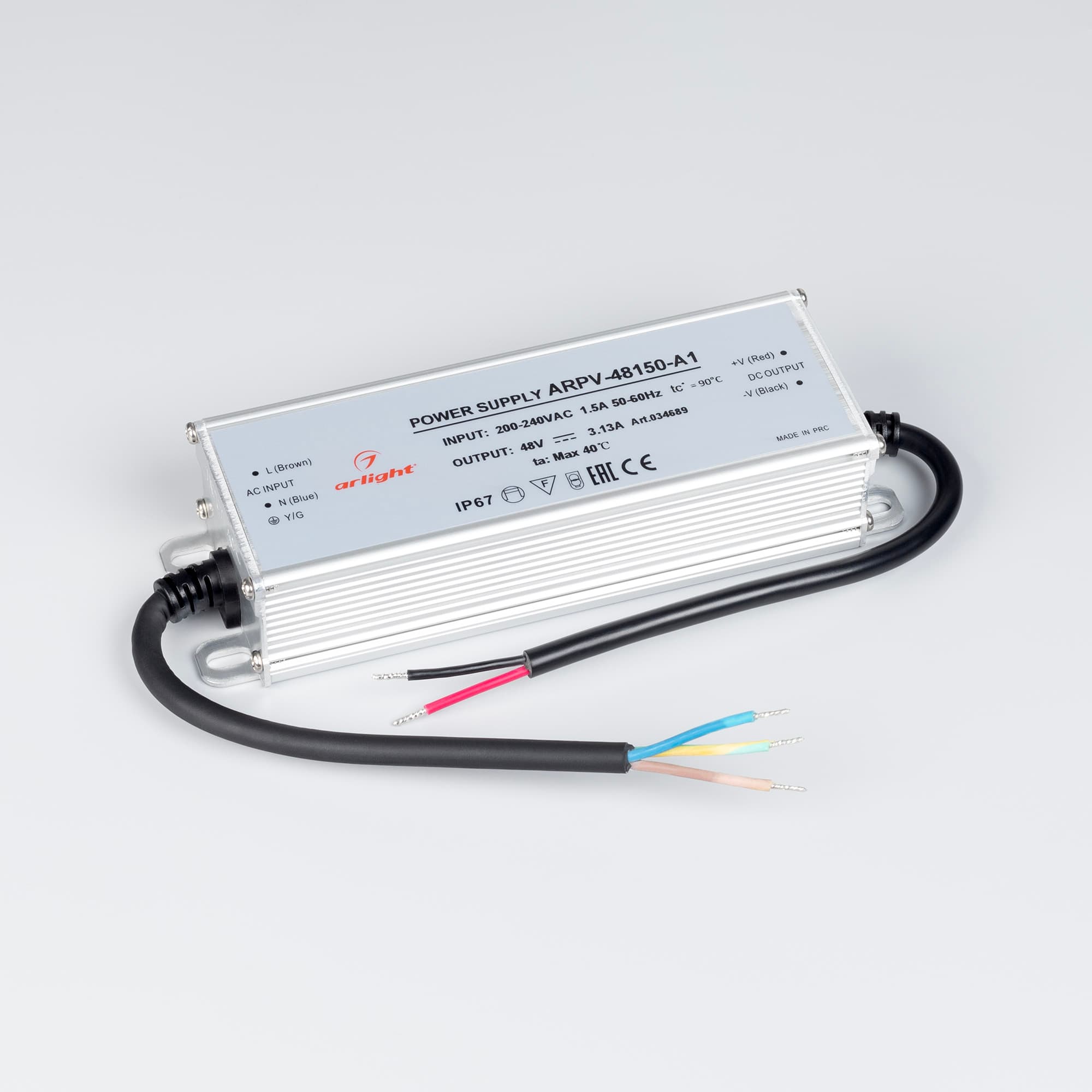 Блок питания ARPV-48150-A1 (48V, 3.13А, 150W) (Arlight, IP67 Металл, 3 года) 034689 — фото 2