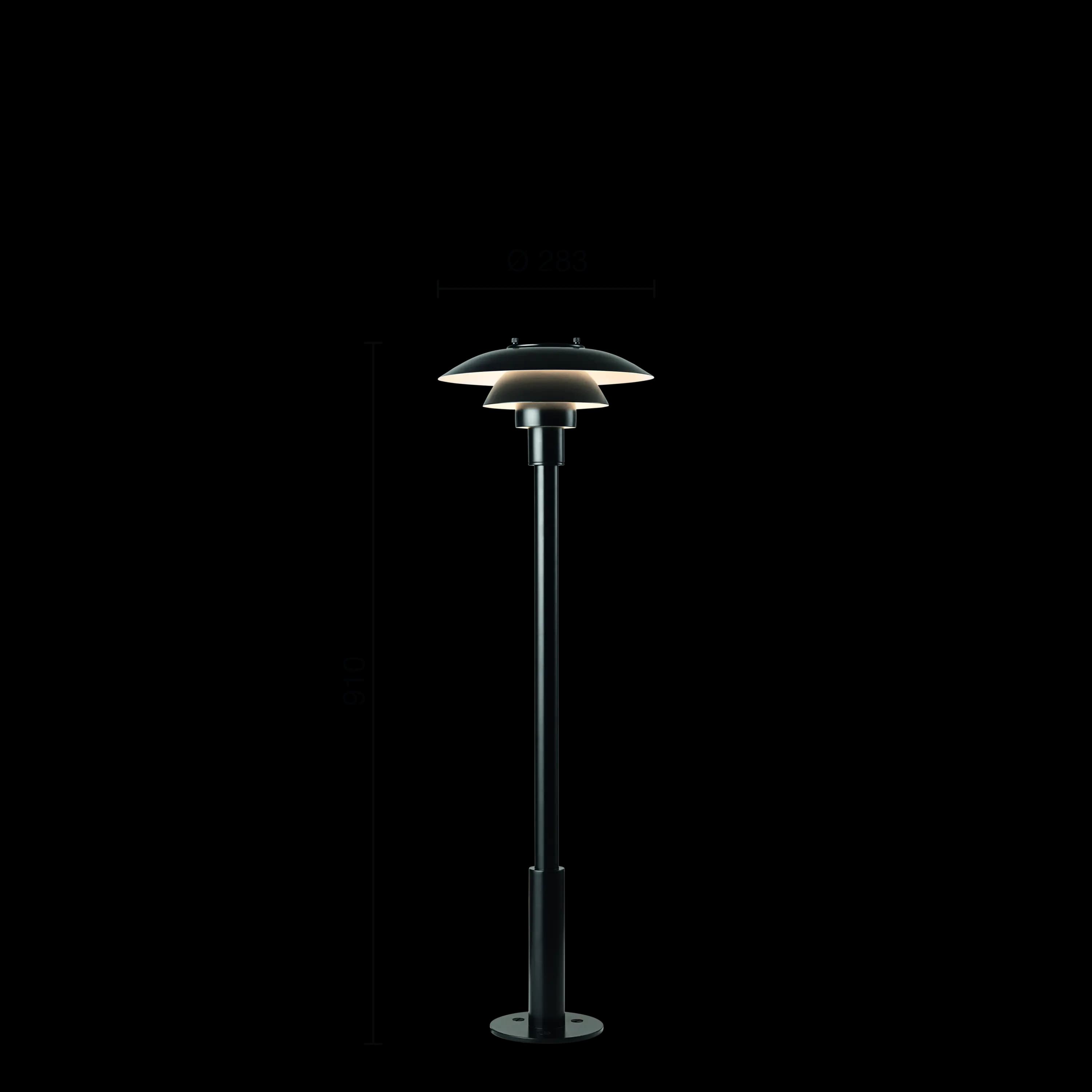 Louis Poulsen PH 3-2½ Bollard Black 910mm — фото 8