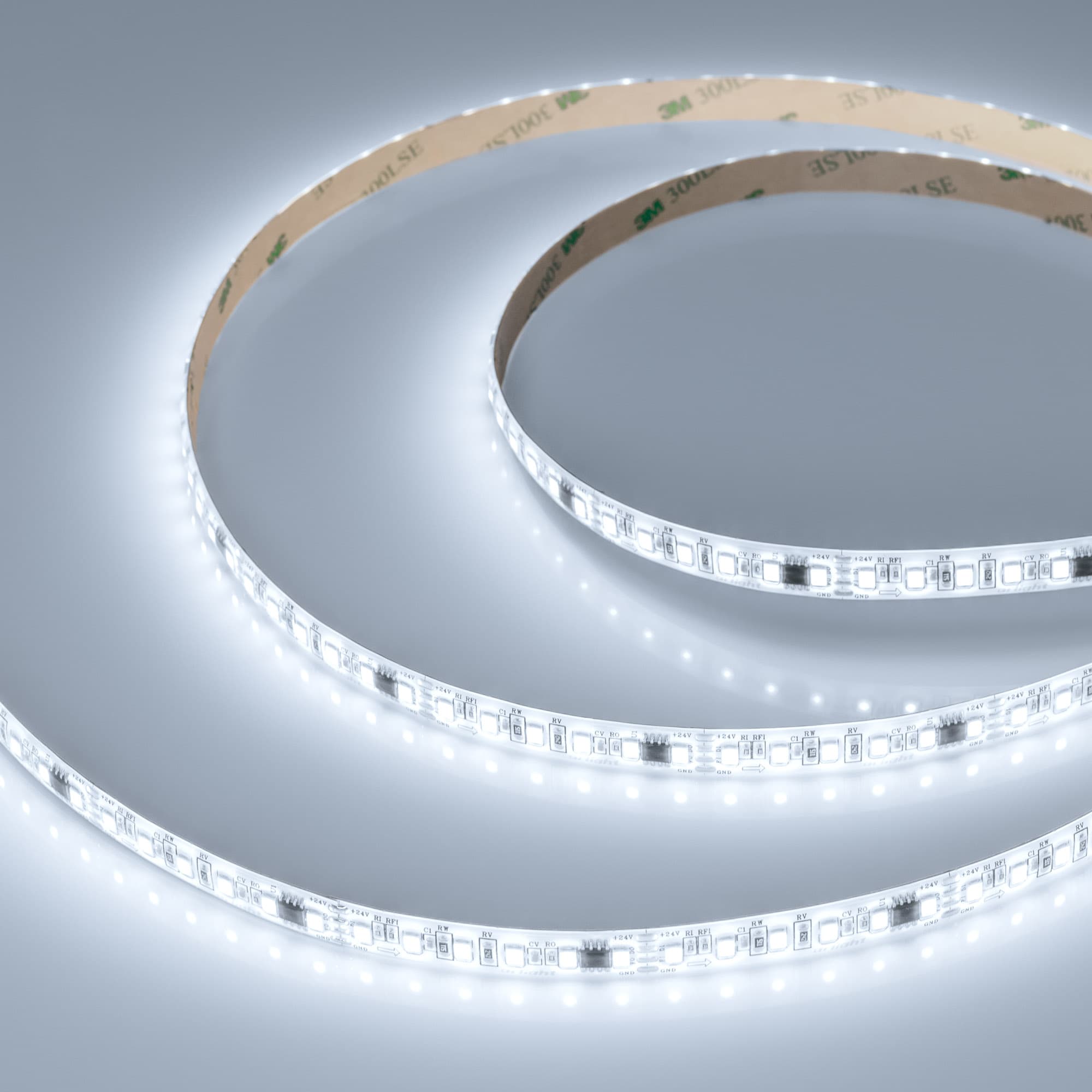 Светодиодная лента герметичная SPI-SE-A120-10mm 24V White6000-PX6-BPT (11 W/m, IP65, 2835, 5m) (Arlight, бегущий огонь) 049439 — фото 1