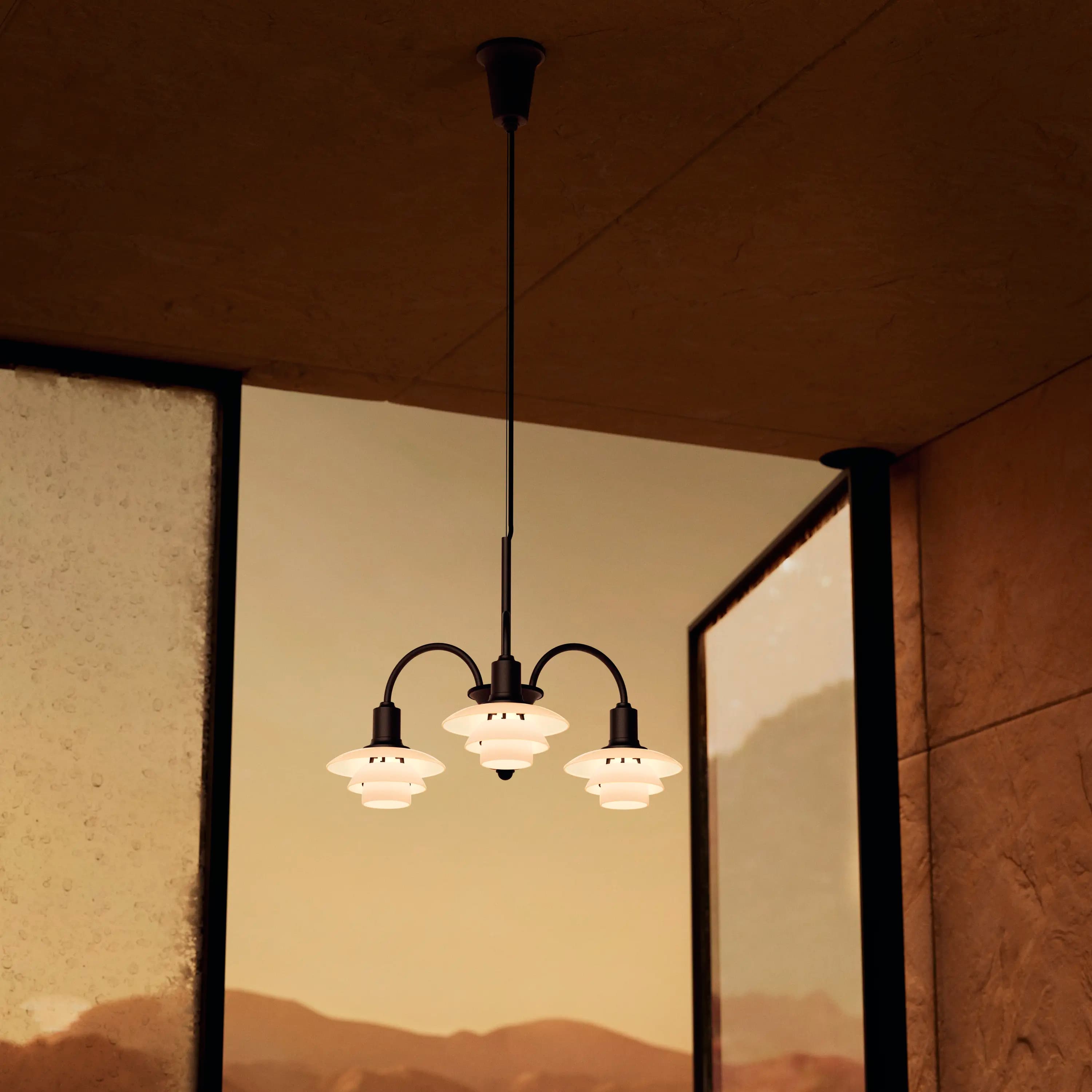 Louis Poulsen PH 1/1 Chandelier Centenary Edition Aged brass/dusty terracotta 3-ARMS — фото 3