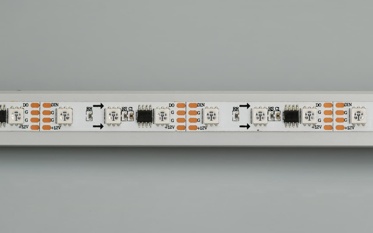 Светодиодная лента SPI-5000-5060-60 12V Cx3 RGB-Auto (10mm, 13.2W/m, IP20) (Arlight, Открытый, IP20) 021229(1) Arlight — фото 2