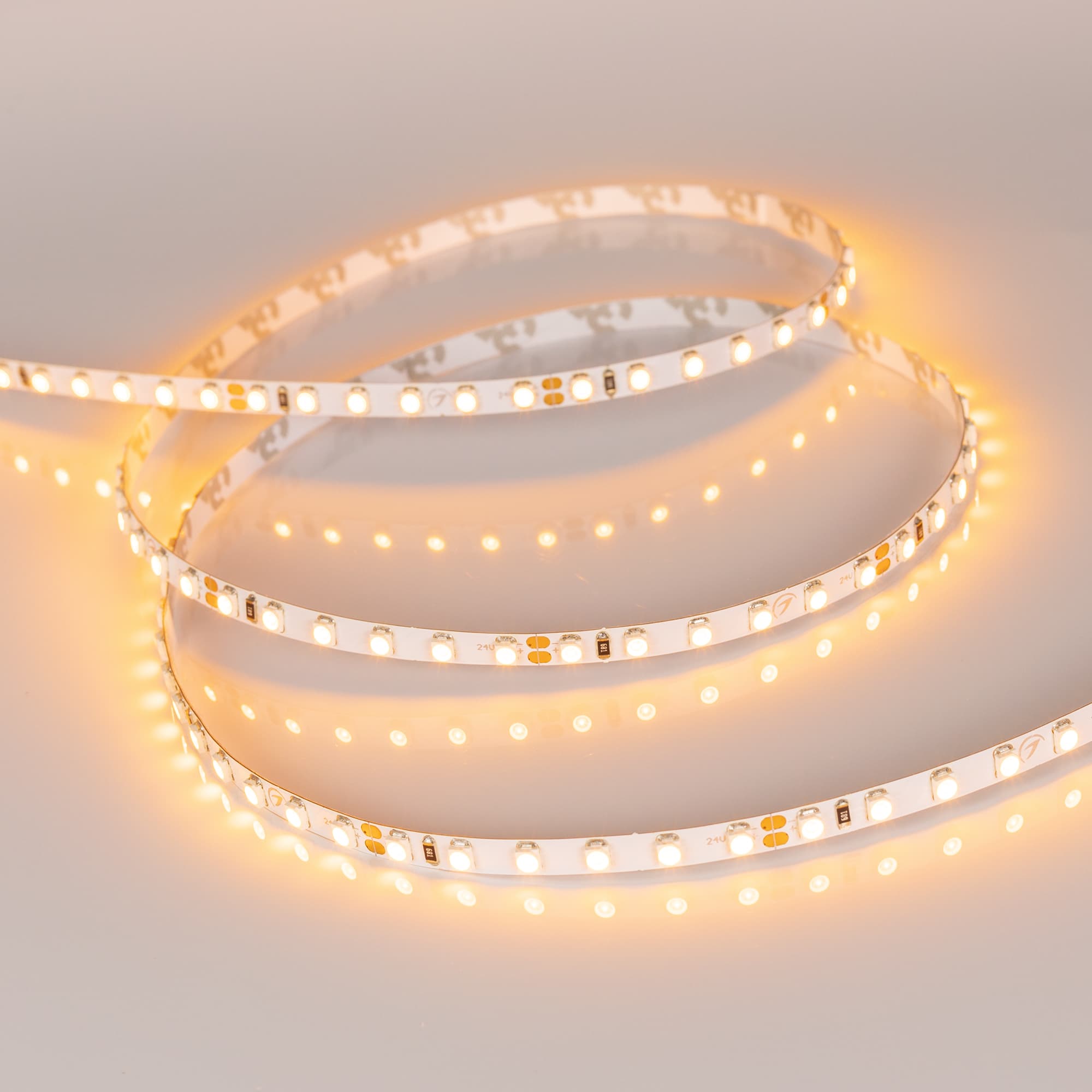 Светодиодная лента RT-A120-5mm 24V Yellow (9.6 W/m, IP20, 2835, 5m) (Arlight, узкая) 015662(2) — фото 2