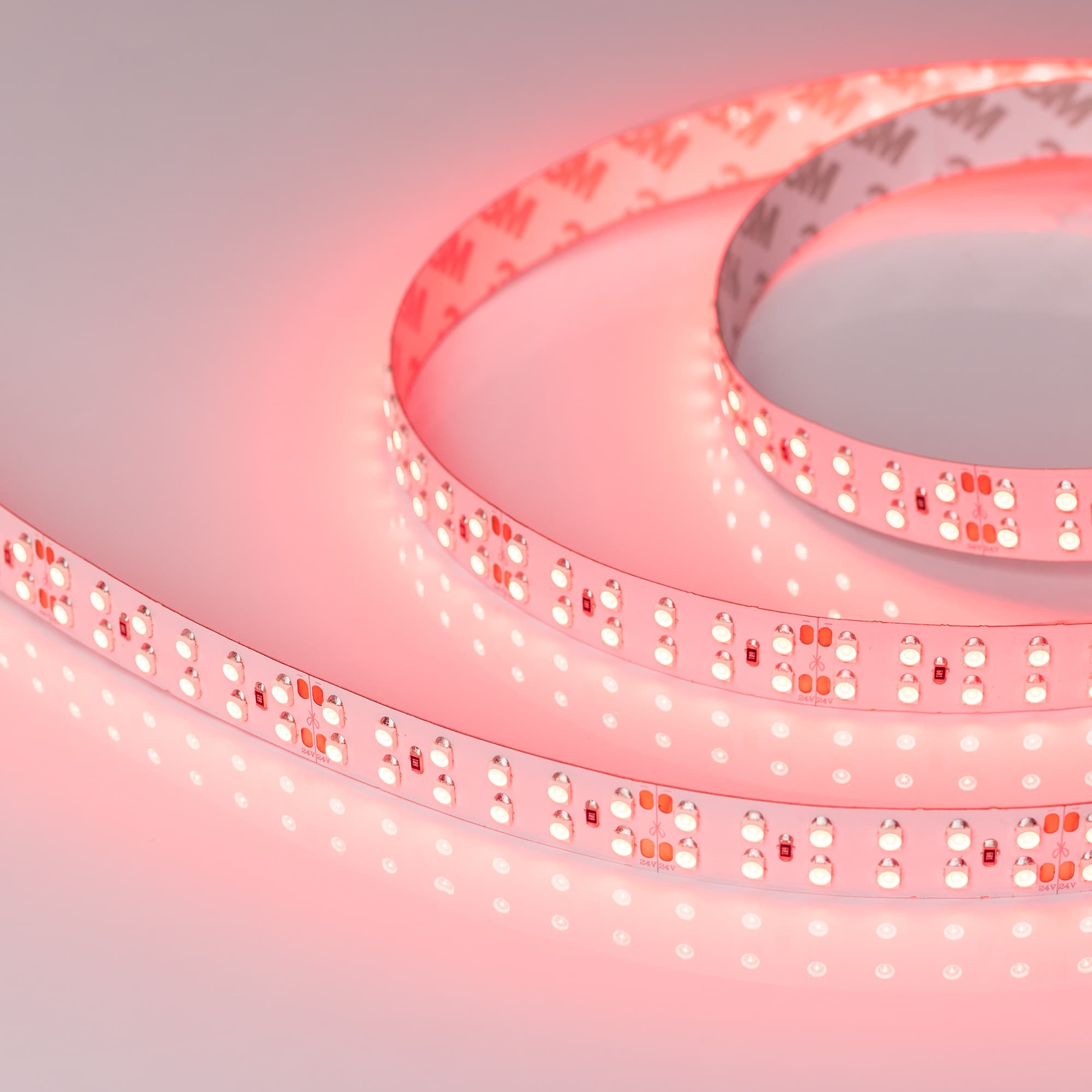 Светодиодная лента RT 2-5000 24V Red 2x2 (3528, 1200 LED, LUX) (Arlight, 19.2 Вт/м, IP20) 008775(B) — фото 2