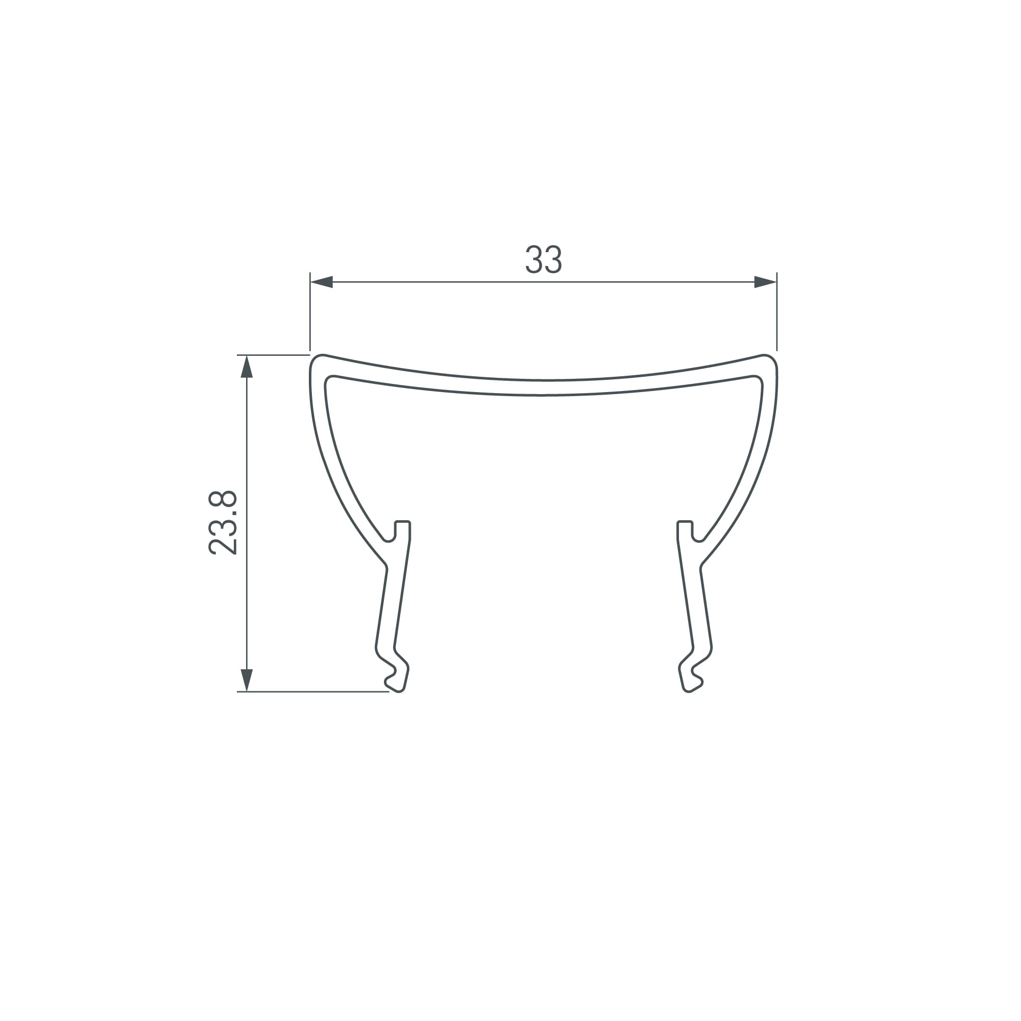 Экран ARH-WIDE-(B)-H20-2000 TPZ Opal-PM (Arlight, Пластик) 018874 — фото 2