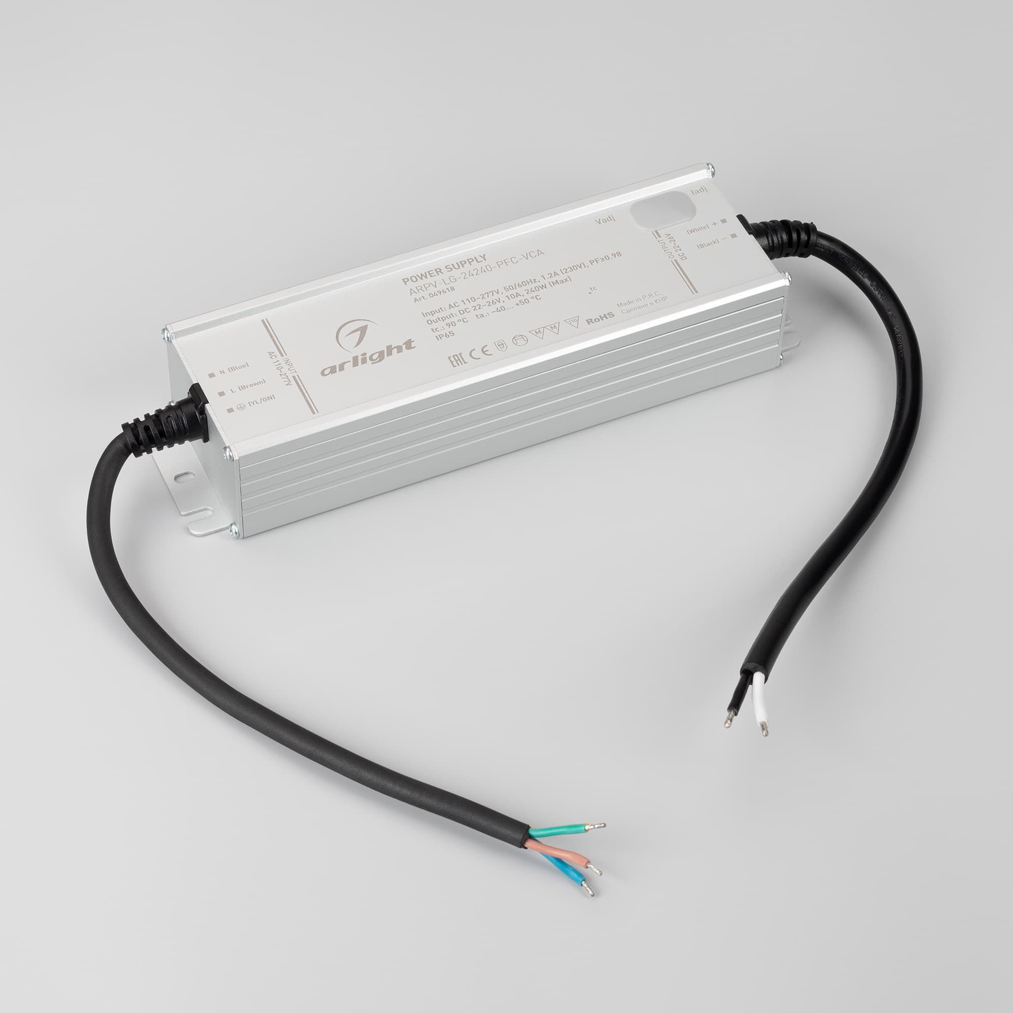 Блок питания ARPV-LG-24240-PFC-VCA (22-26V, 10A, 240W) (Arlight, IP65 Металл, 5 лет) 049618 — фото 2