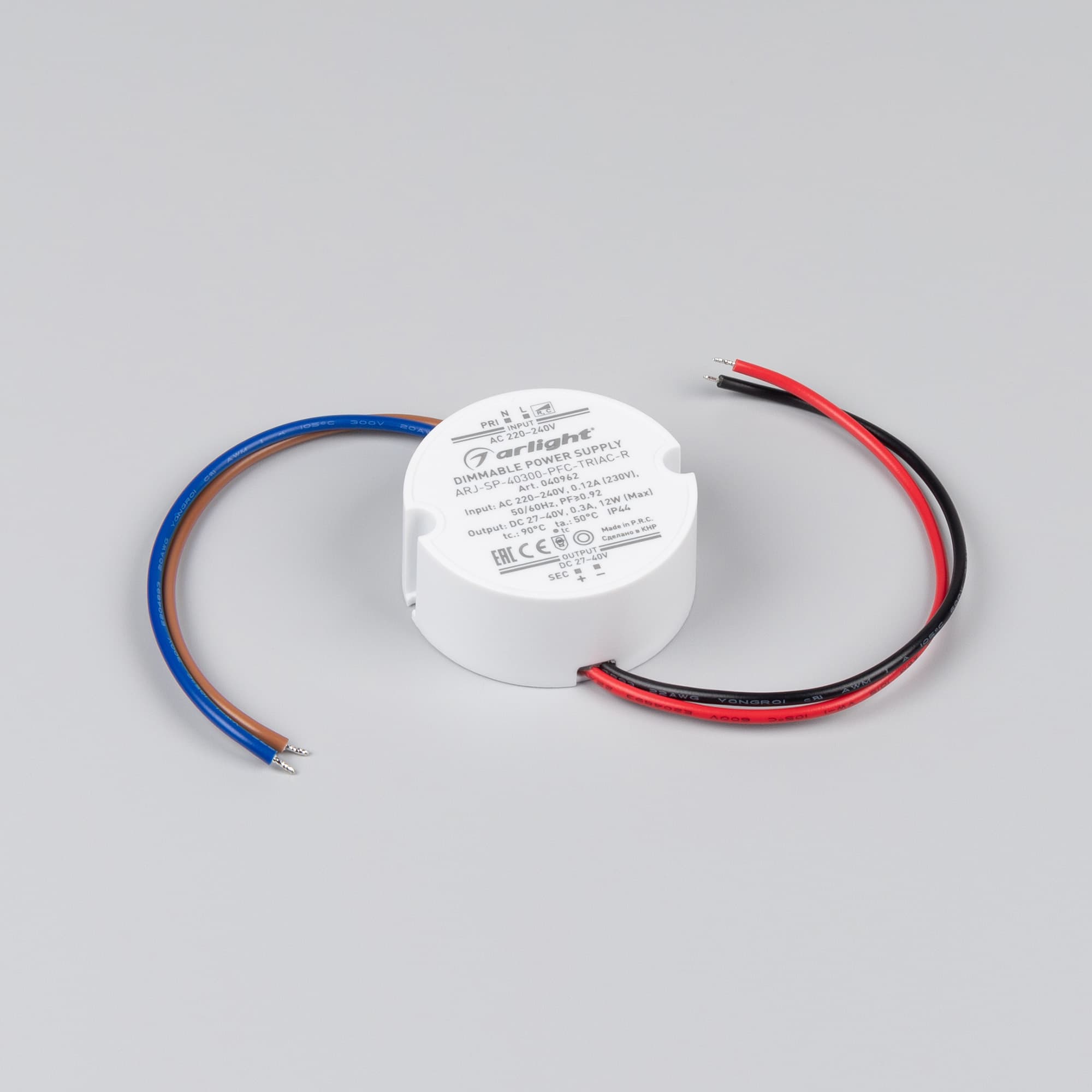 Блок питания ARJ-SP-40300-PFC-TRIAC-R (12W, 27-40V, 300mA) (Arlight, IP44 Пластик, 5 лет) 040962 — фото 2
