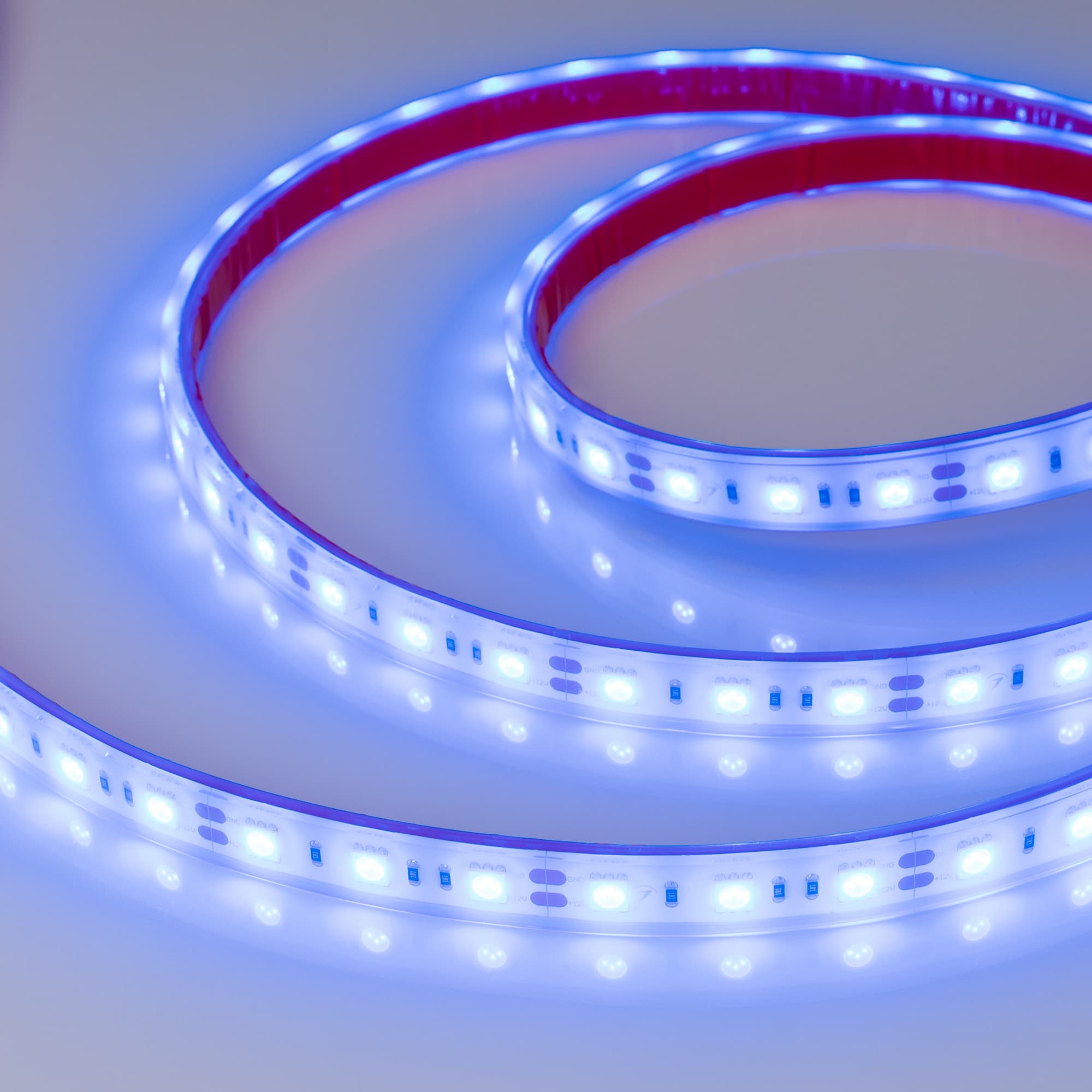 Светодиодная лента RTW 2-5000PGS 12V Blue 2x (5060, 300 LED, LUX) (Arlight, 14.4 Вт/м, IP67) 013406 — фото 4