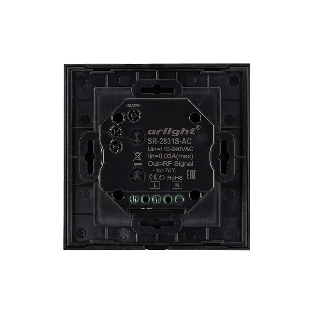 Панель Sens SR-2831S-AC-RF-IN Black (220V,RGBW,1зона) (Arlight, IP20 Пластик, 3 года) 021036 — фото 2