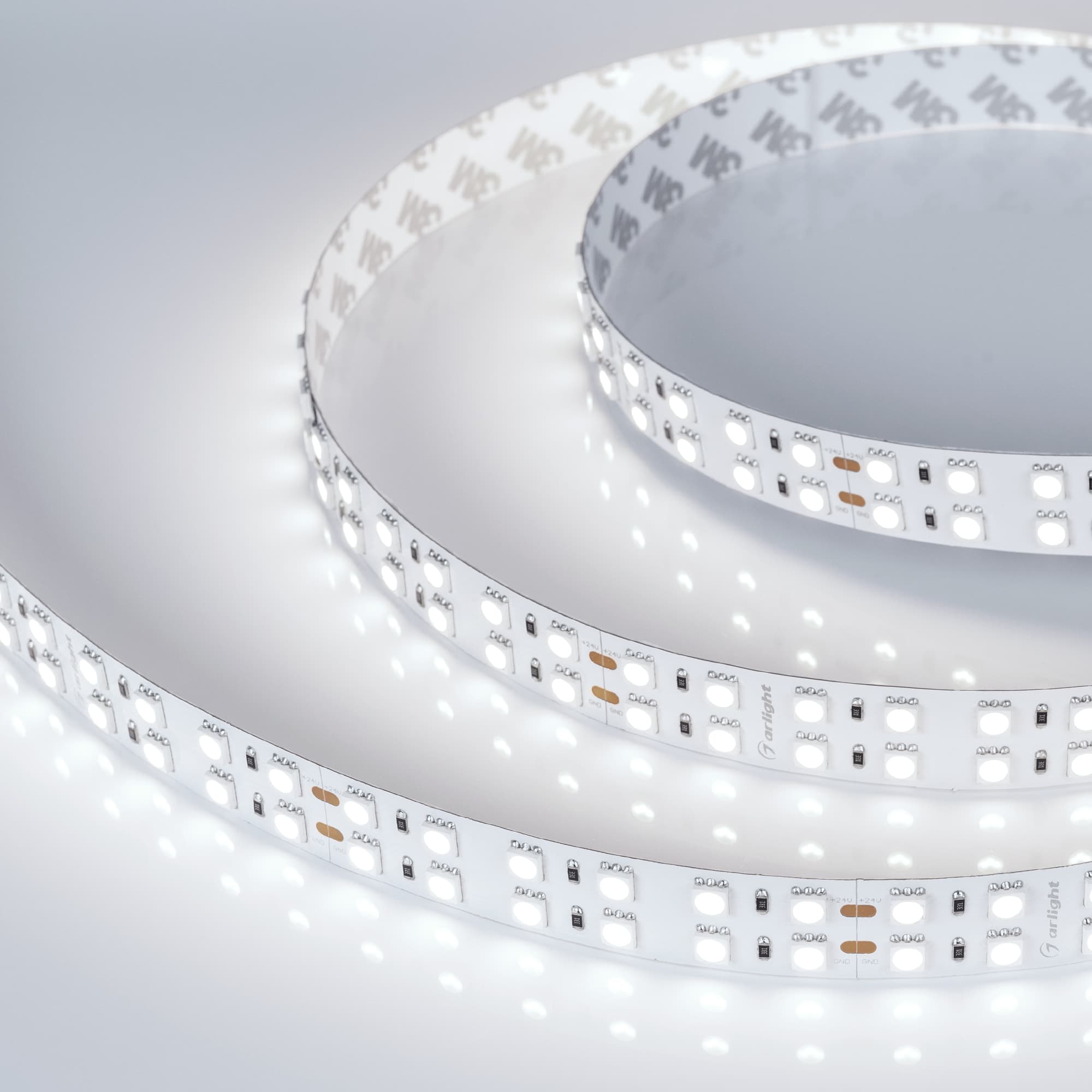 Светодиодная лента RT-B144-19mm 24V White6000 (34.4 W/m, IP20, 5060, 5m) (Arlight, Открытый) 025277(2) — фото 1