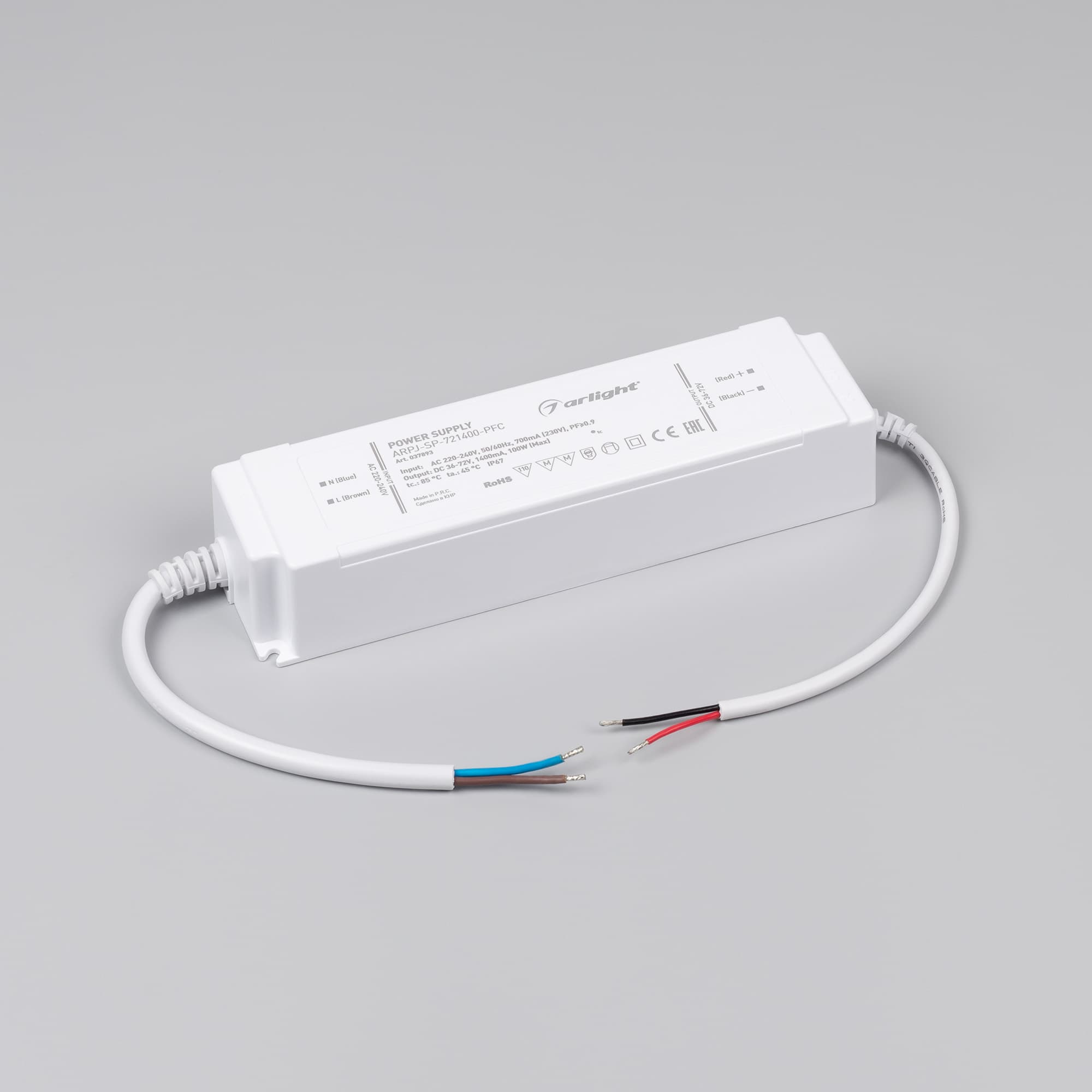 Блок питания ARPJ-SP-721400-PFC (100W, 36-72V, 1.4A) (Arlight, IP67 Пластик, 5 лет) 037893 Arlight — фото 2
