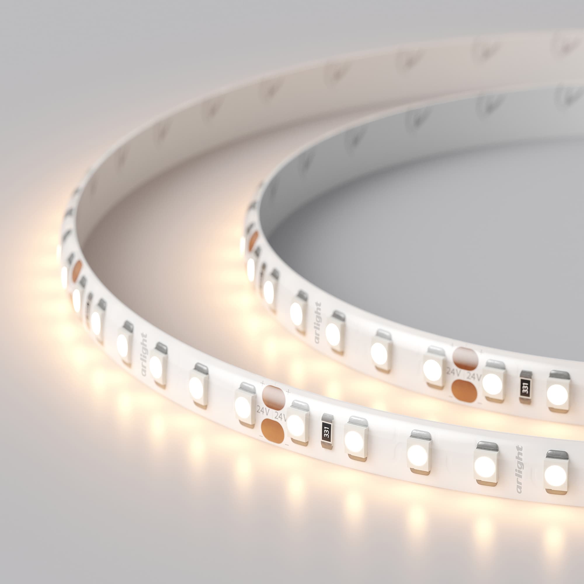 Светодиодная лента RTW 2-5000SE 24V Warm 2x (3528, 600 LED, LUX) (Arlight, 9.6 Вт/м, IP65) 014679(B) — фото 3