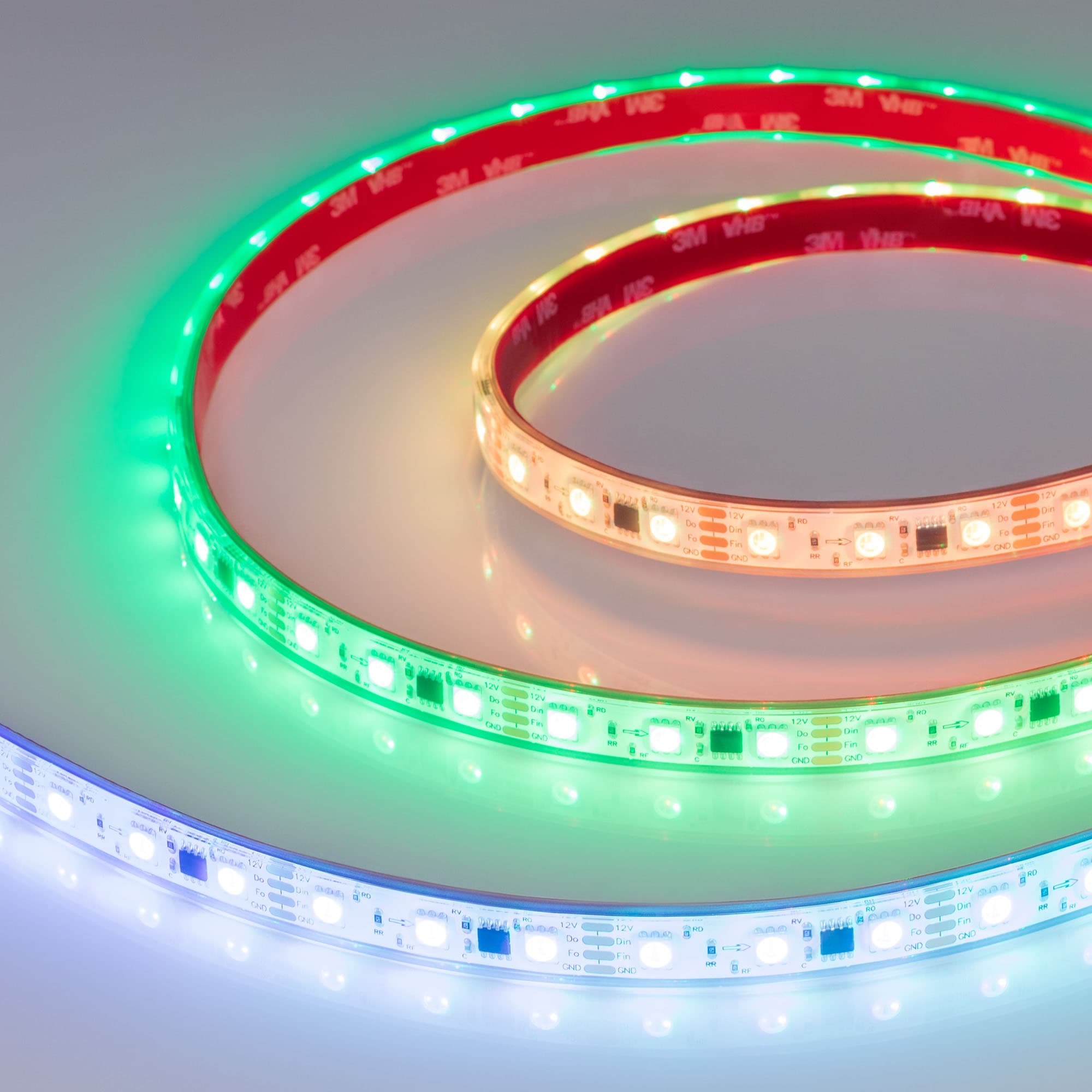 Светодиодная лента герметичная SPI-PFS-B60-12mm 12V RGB-PX3-BPT (12 W/m, IP68, 5060, 5m) (Arlight, бегущий огонь) 039177 — фото 3