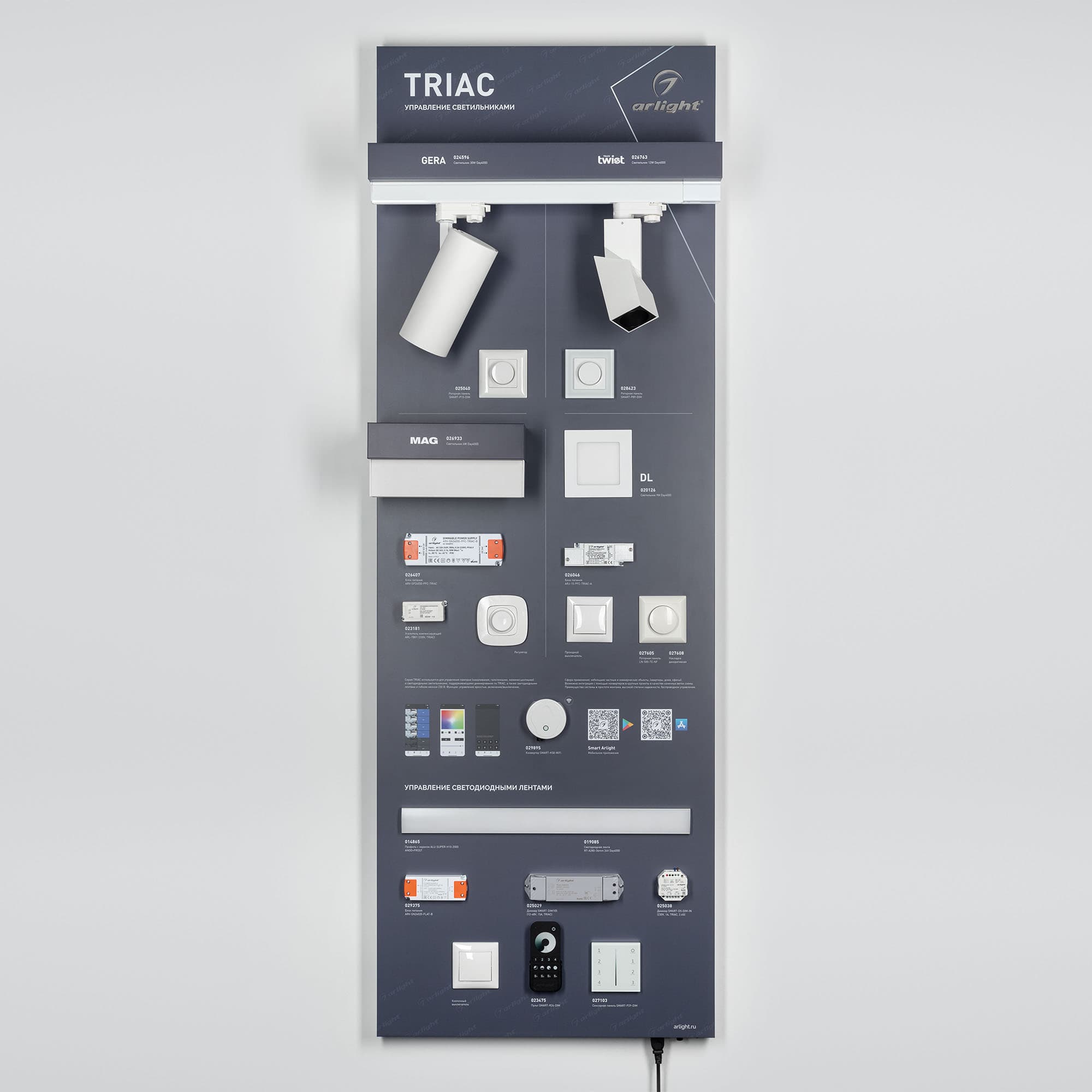 Стенд Системы Управления TRIAC 1760x600mm (DB 3мм, пленка, лого) (Arlight, -) 000939