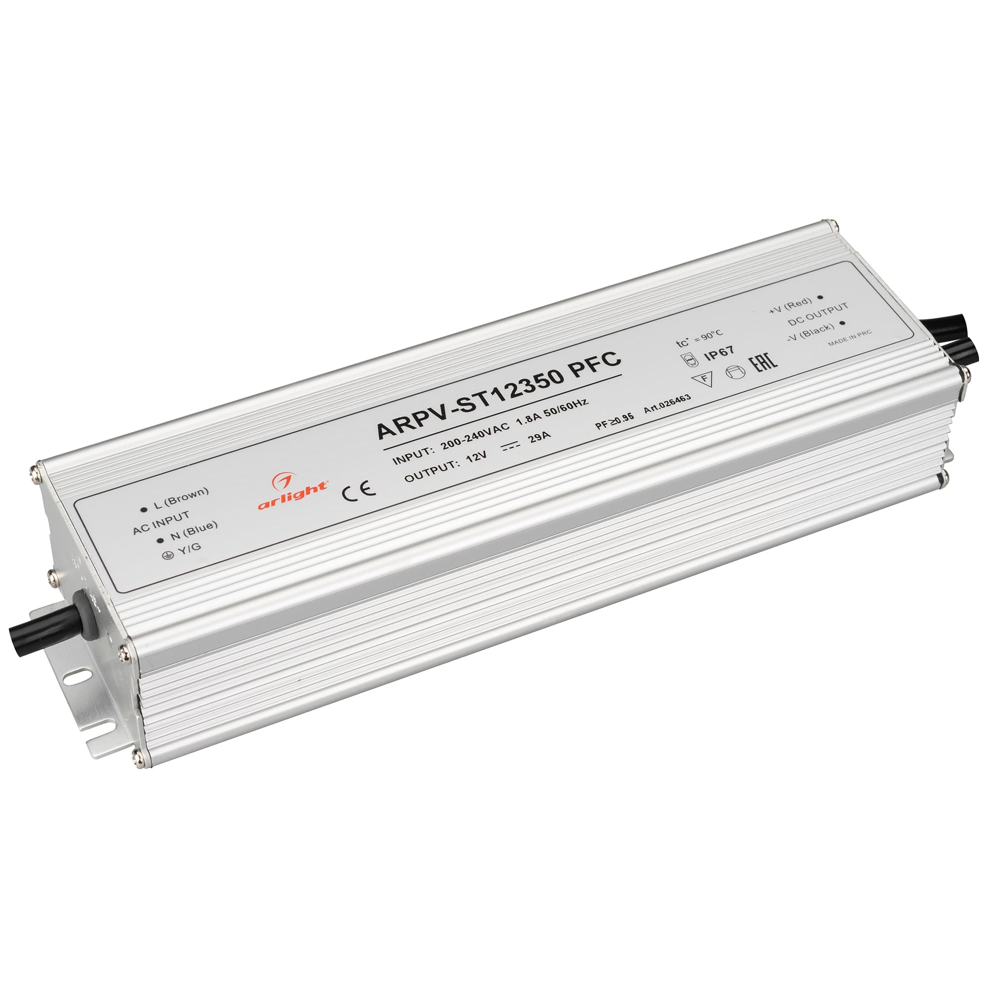 Блок питания ARPV-ST12350 PFC (12V, 29.0A, 350W) (Arlight, IP67 Металл, 5 лет) 026463