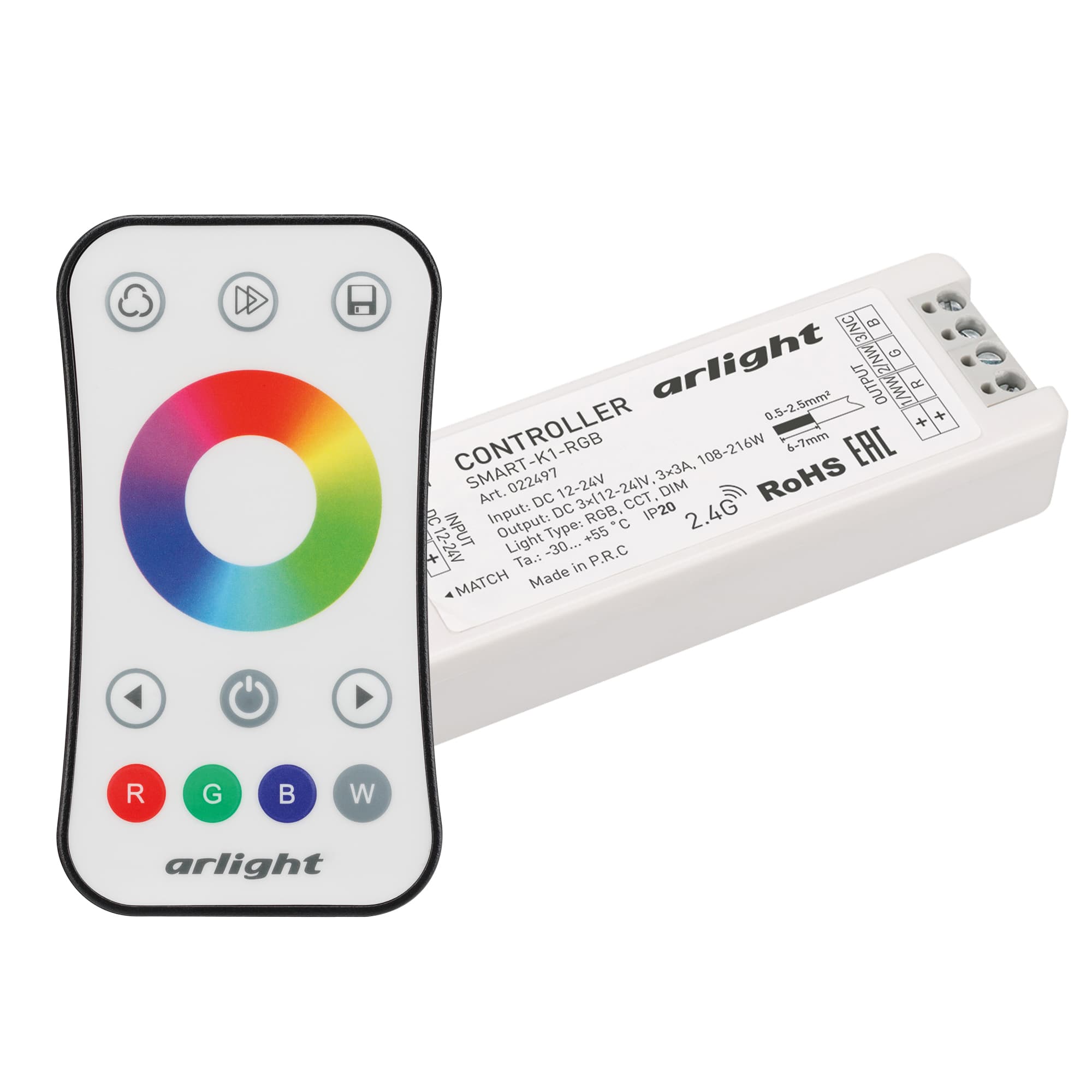 Контроллер SMART-RGB-SET-RING (12-24V, 3x3A, ПДУ 2.4G) (Arlight, IP20 Пластик, 5 лет) 034807 Arlight