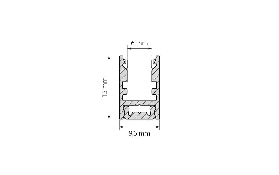 Профиль с экраном ALU-SWISS-2000 ANOD+CLEAR (Arlight, Алюминий) 015389 Arlight — фото 2