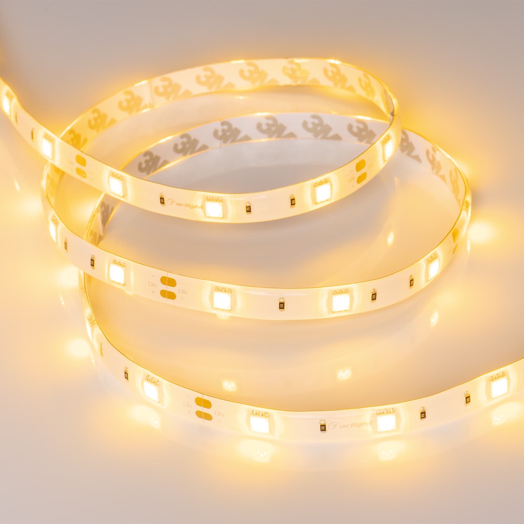 Светодиодная лента RTW 2-5000SE 12V Yellow (5060, 150 LED, LUX) (Arlight, 7.2 Вт/м, IP65) 016509 — фото 2