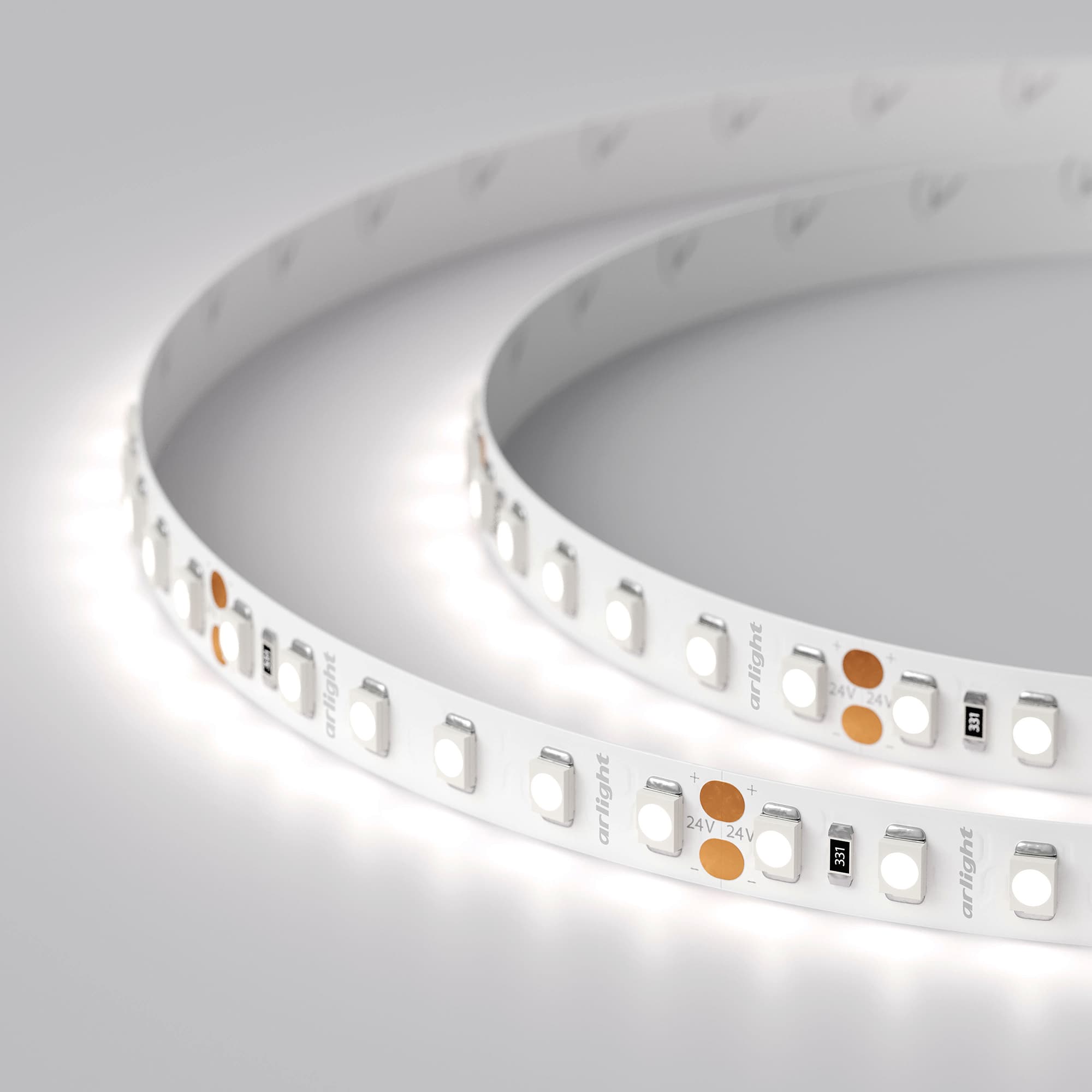 Светодиодная лента RT 2-5000 24V White6000 2x (3528, 600 LED, LUX) (Arlight, 9.6 Вт/м, IP20) 010347(B) — фото 4