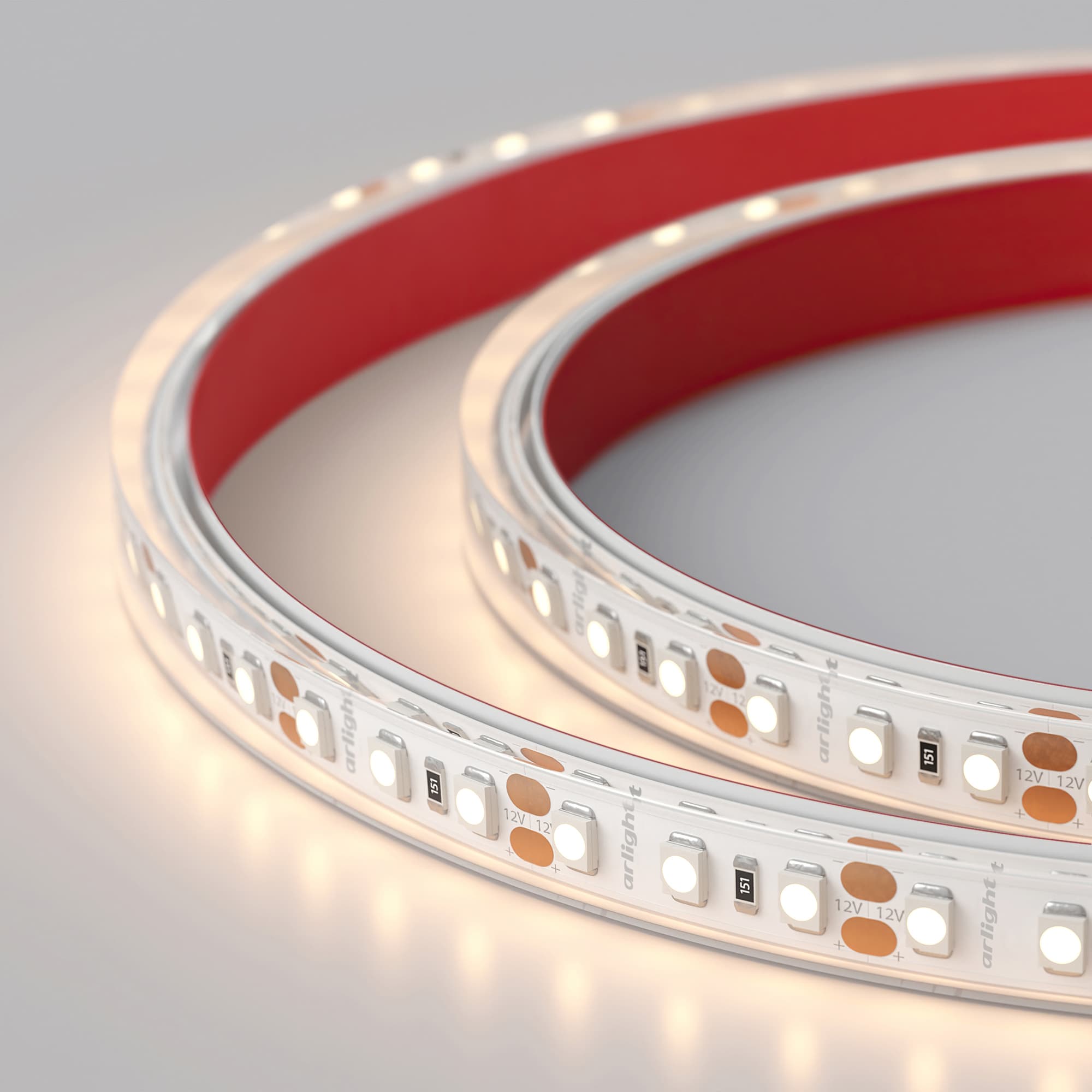 Светодиодная лента RTW 2-5000PS 12V Warm3000 2x (3528, 600 LED, LUX) (Arlight, 9.6 Вт/м, IP67) 022320 — фото 3