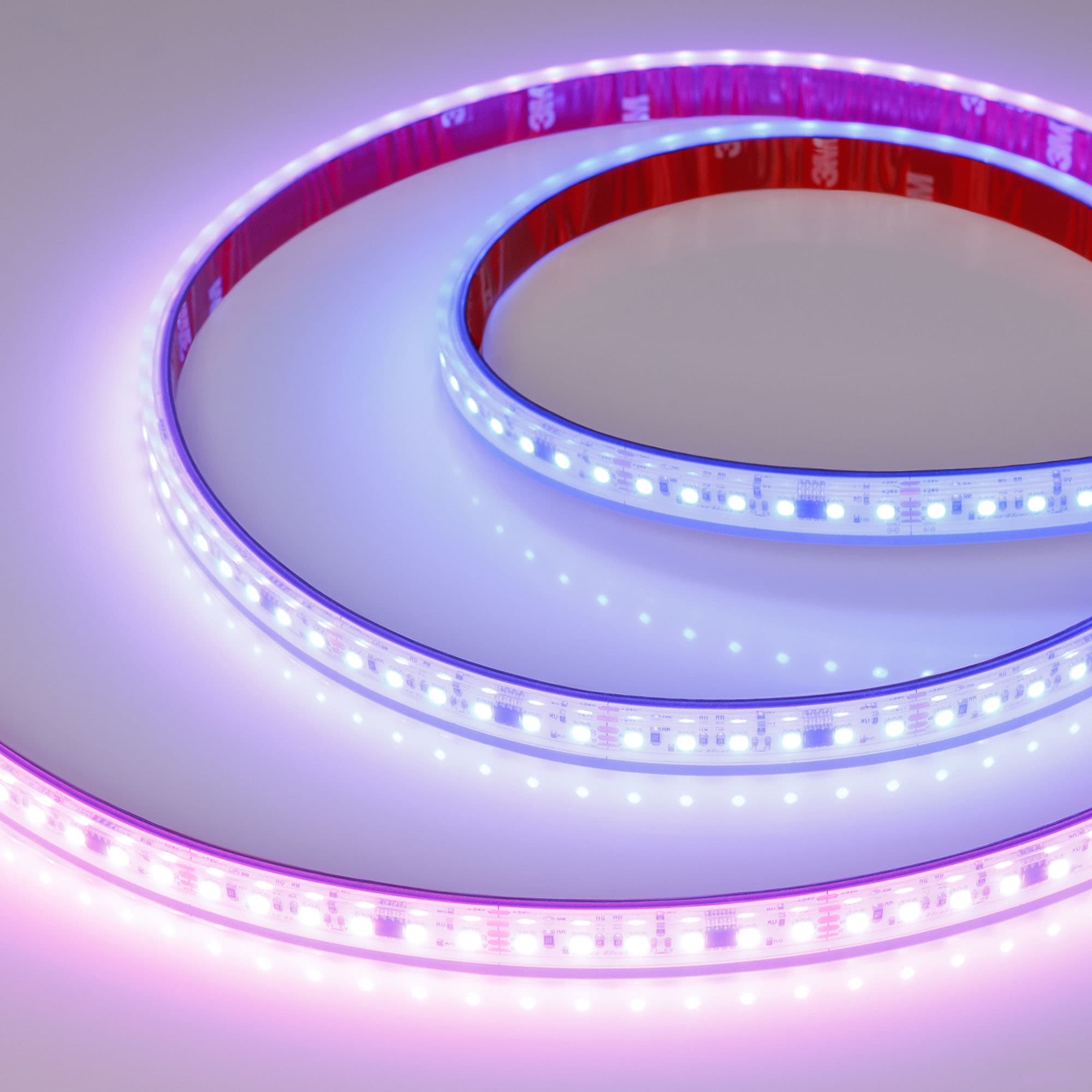 Светодиодная лента герметичная SPI-PS-A120-12mm 24V RGB-PX6-BPT (23 W/m, IP67, 2835, 5m) (Arlight, бегущий огонь) 049452 — фото 1