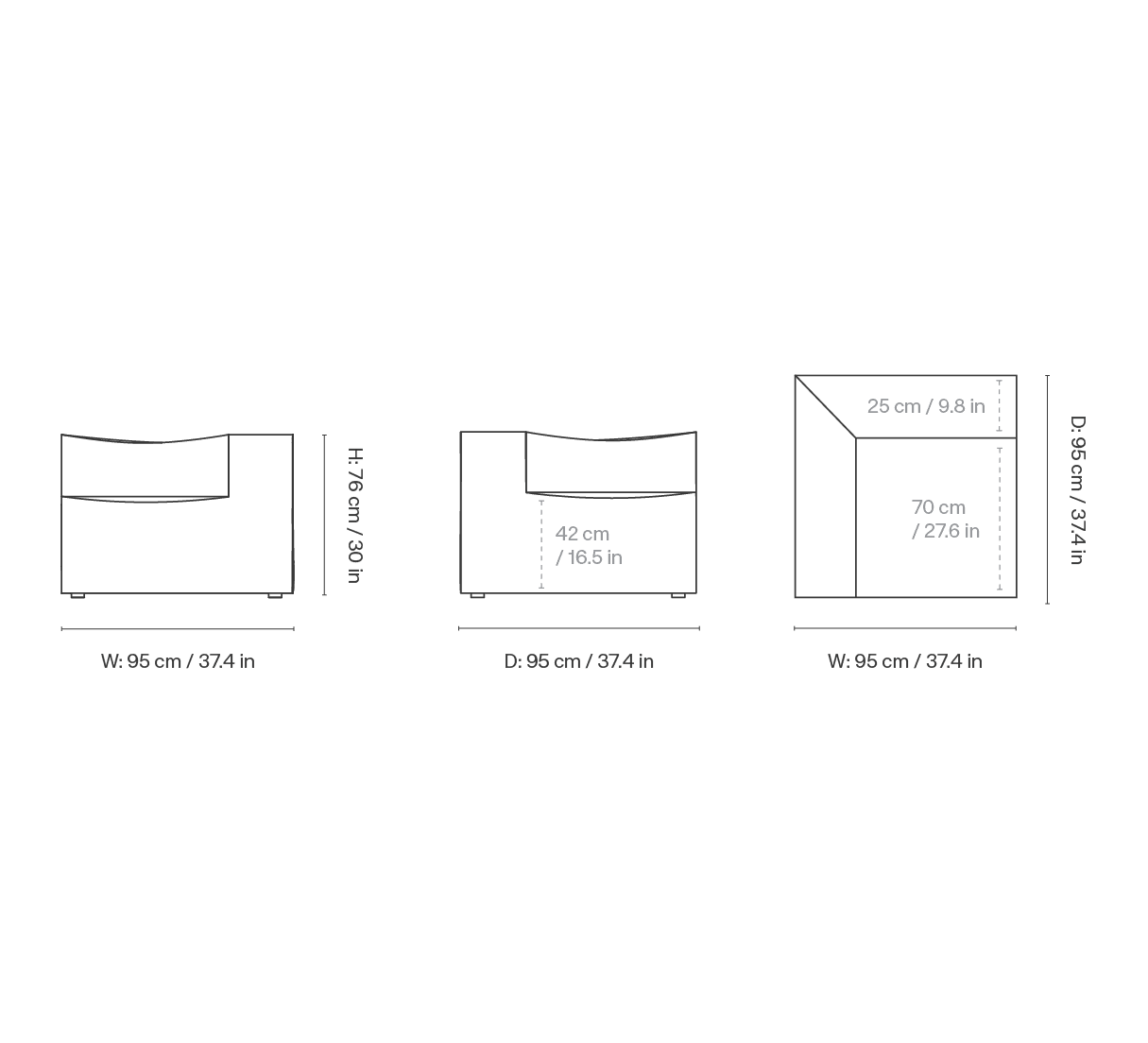 Ferm Living Catena Sofa Connect Corner S200 - Louisiana - Sand/Chocolate ferm LIVING — фото 1