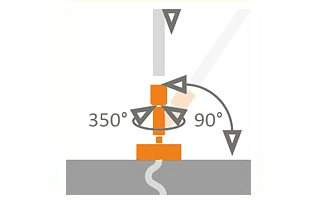 Держатель шарнир потолочный PEN JC100 (Arlight, Металл) 017293 Arlight — фото 2