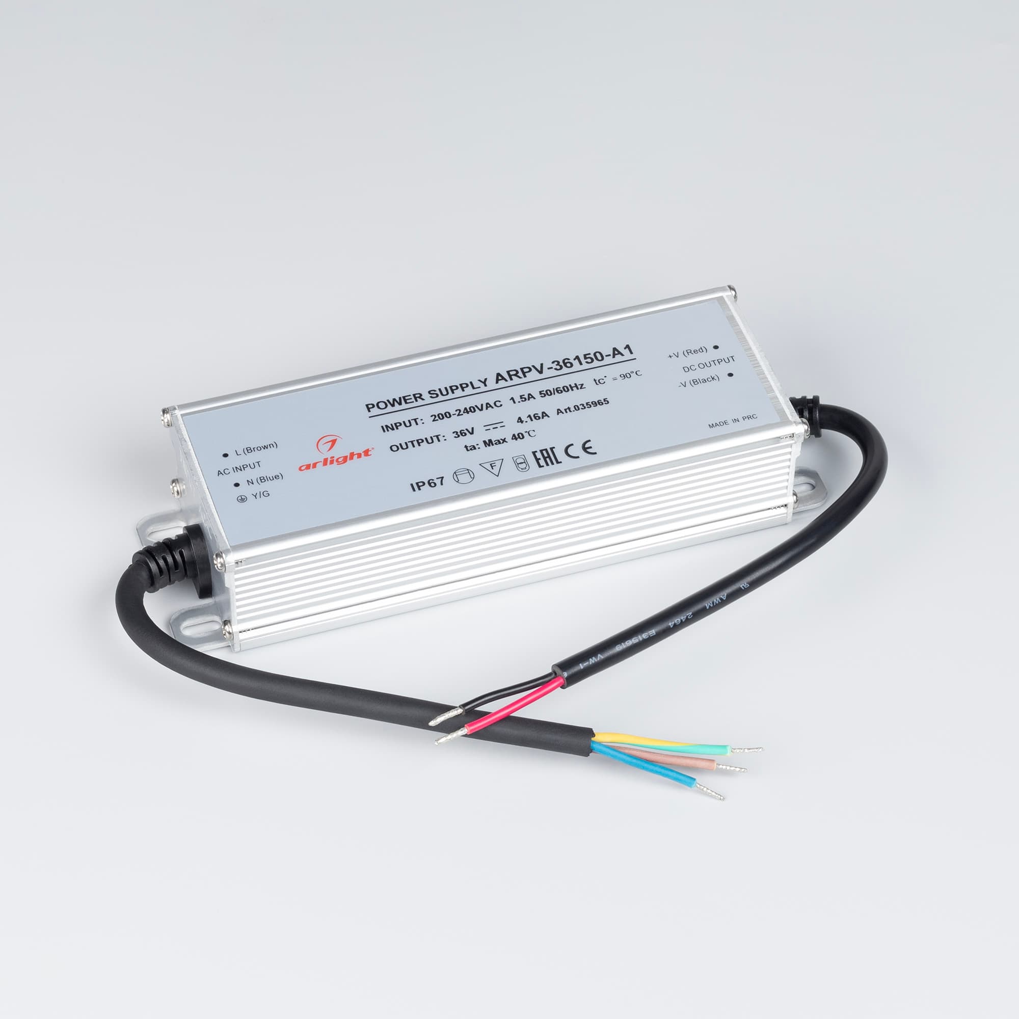 Блок питания ARPV-36150-A1 (36V, 4.16A, 150W) (Arlight, IP67 Металл, 3 года) 035965 — фото 2