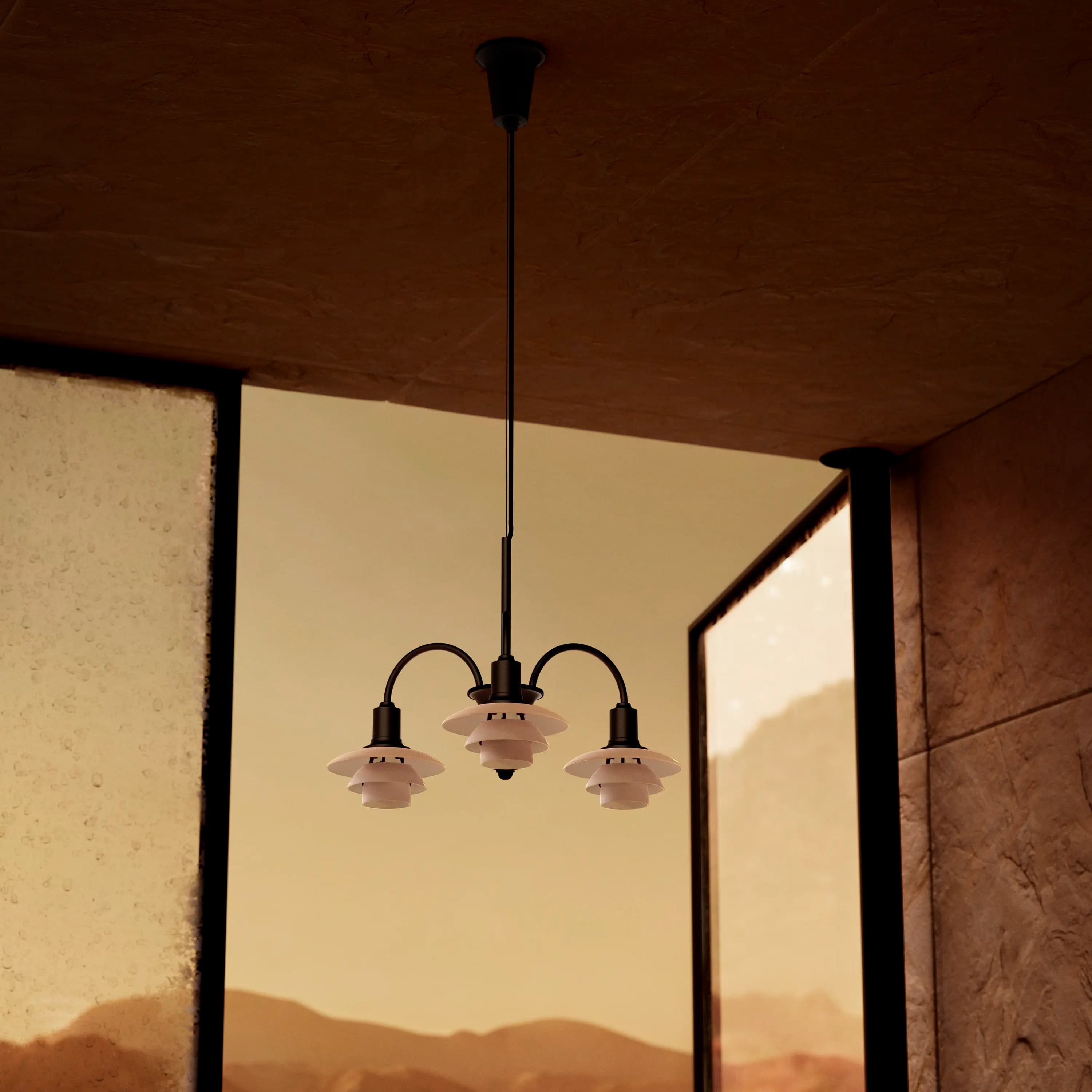 Louis Poulsen PH 1/1 Chandelier Centenary Edition Aged brass/dusty terracotta 3-ARMS — фото 4