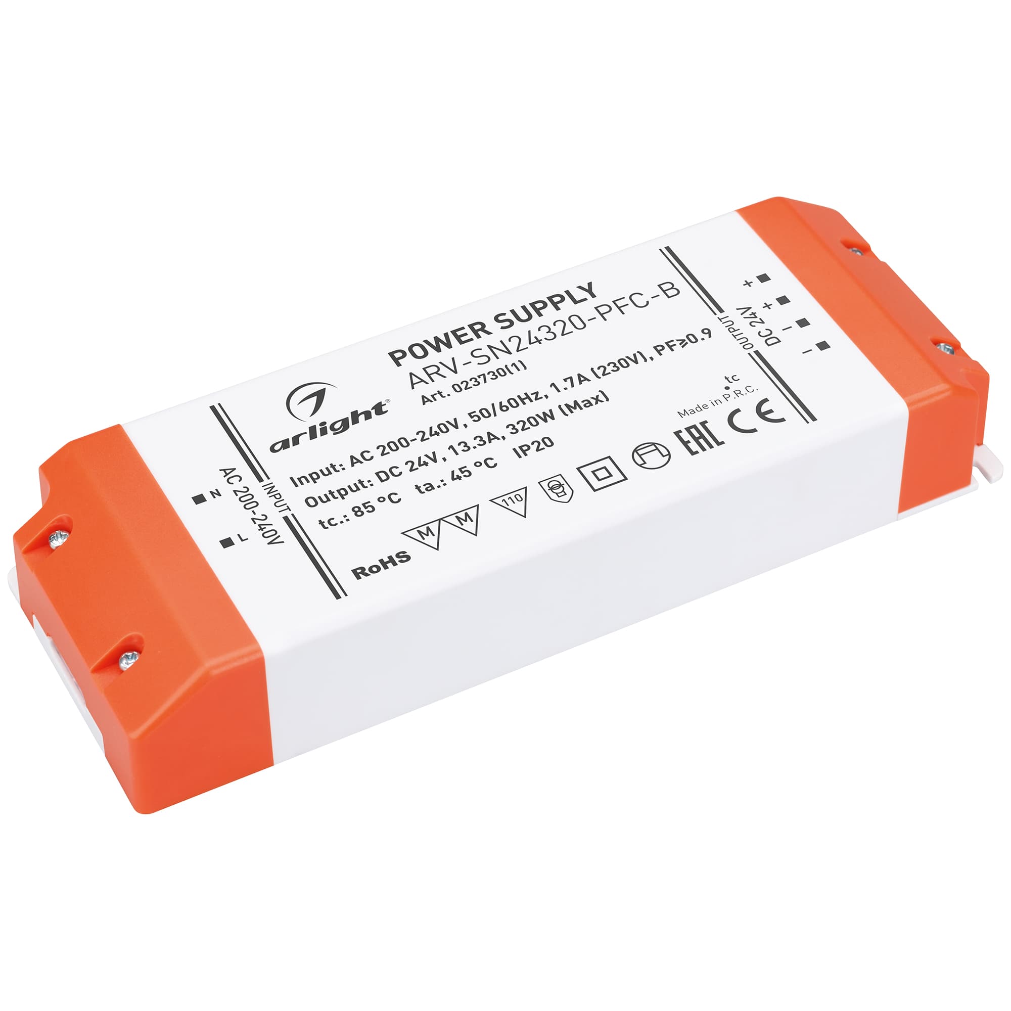 Блок питания ARV-SN24320-PFC-B (24V, 13.3A, 320W) (Arlight, IP20 Пластик, 3 года) 023730(1)