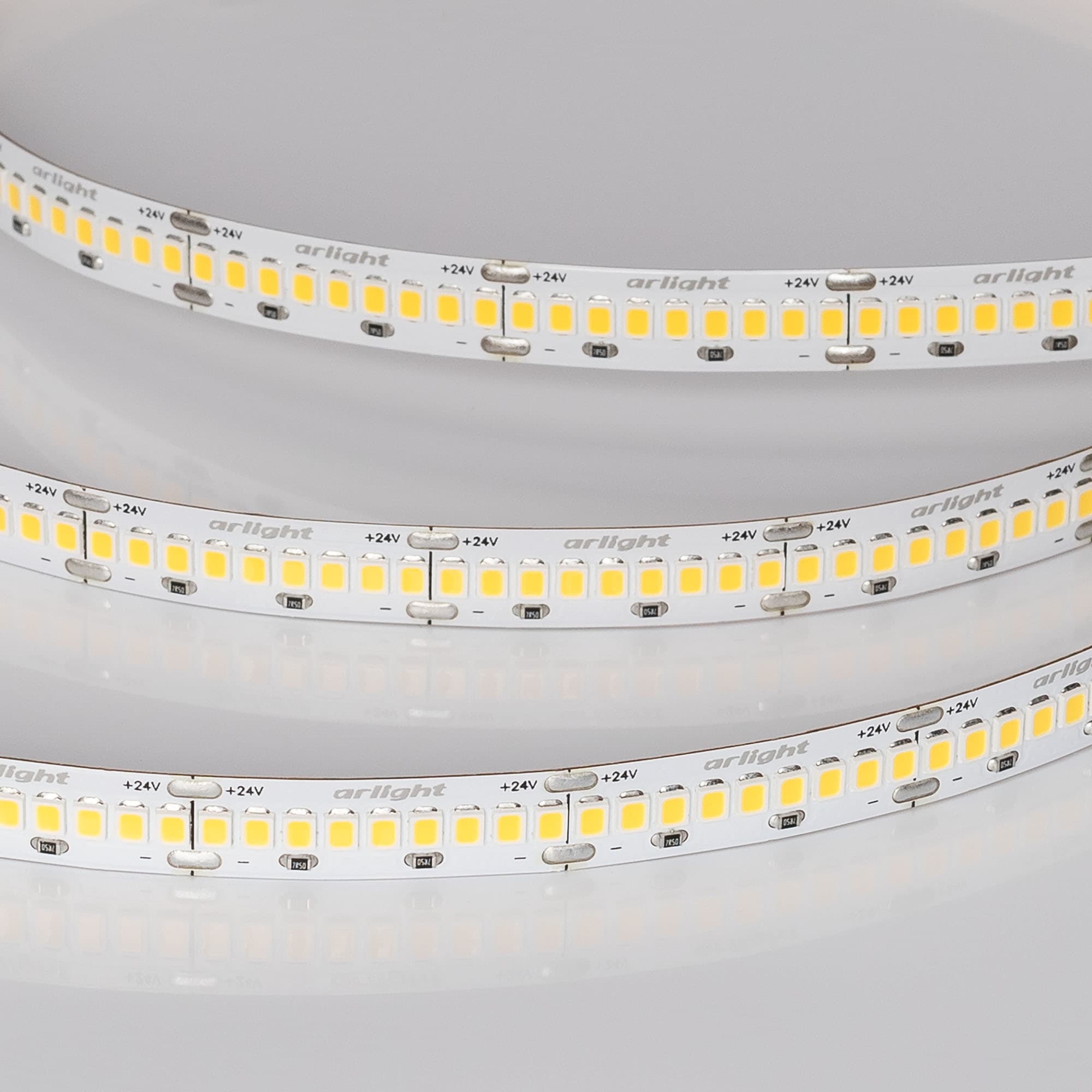 Светодиодная лента ULTRA-A288-10mm 24V Warm3000 (17 W/m, IP20, 5m) (Arlight, высок.эфф.200 лм/Вт) 054931 — фото 2