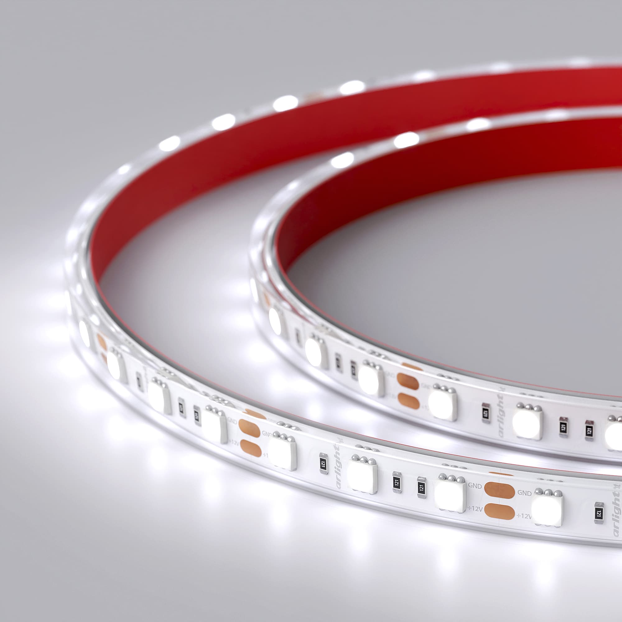 Светодиодная лента RTW 2-5000PS 12V Cool 8K 2x (5060, 300 LED, LUX) (Arlight, 14.4 Вт/м, IP67) 021401 — фото 4