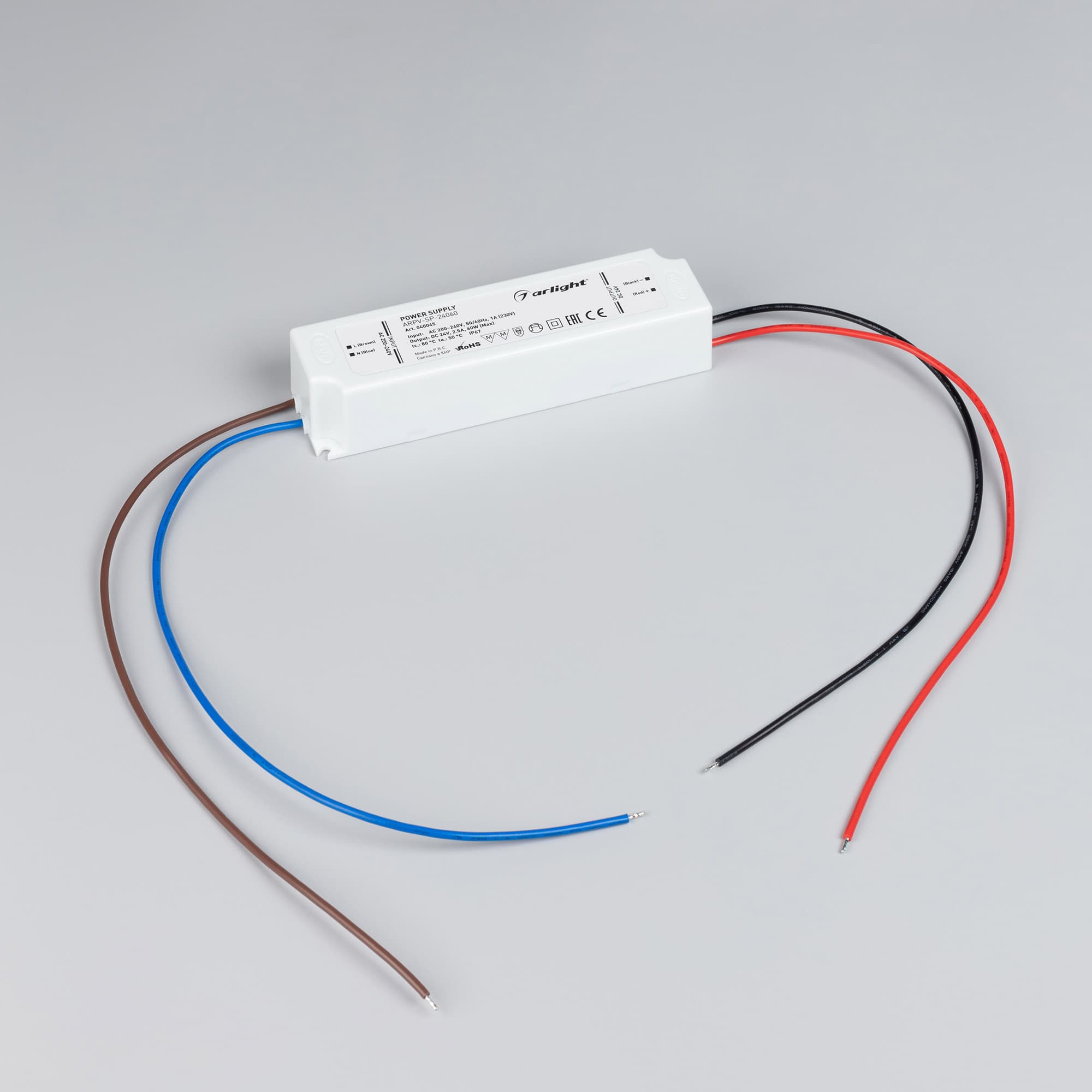 Блок питания ARPV-SP-24060 (24V, 2.5A, 60W) (Arlight, IP67 Пластик, 5 лет) 040045 Arlight — фото 2