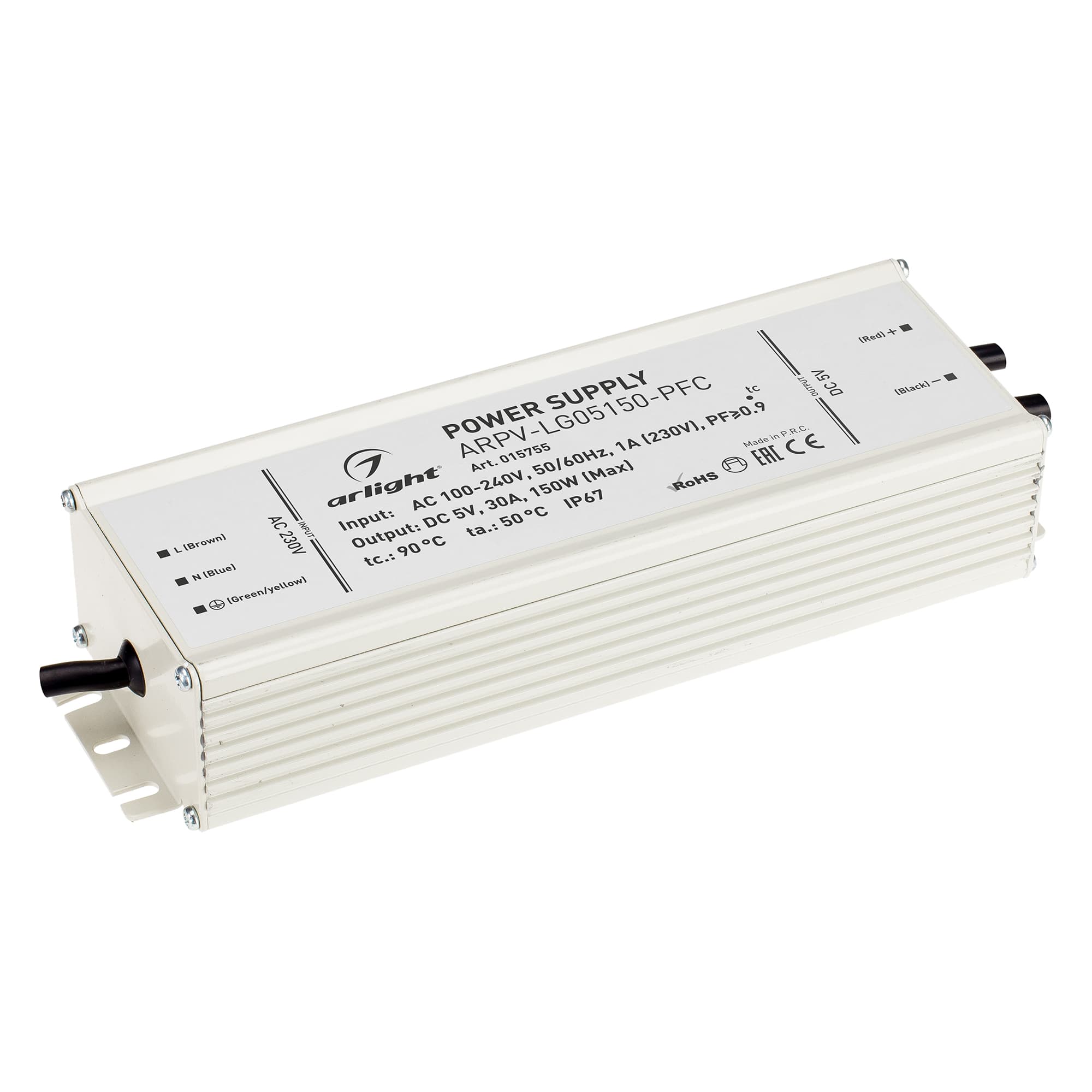 Блок питания ARPV-LG05150-PFC (5V, 30.0A, 150W) (Arlight, IP67 Металл, 5 лет) 015755 — фото 1