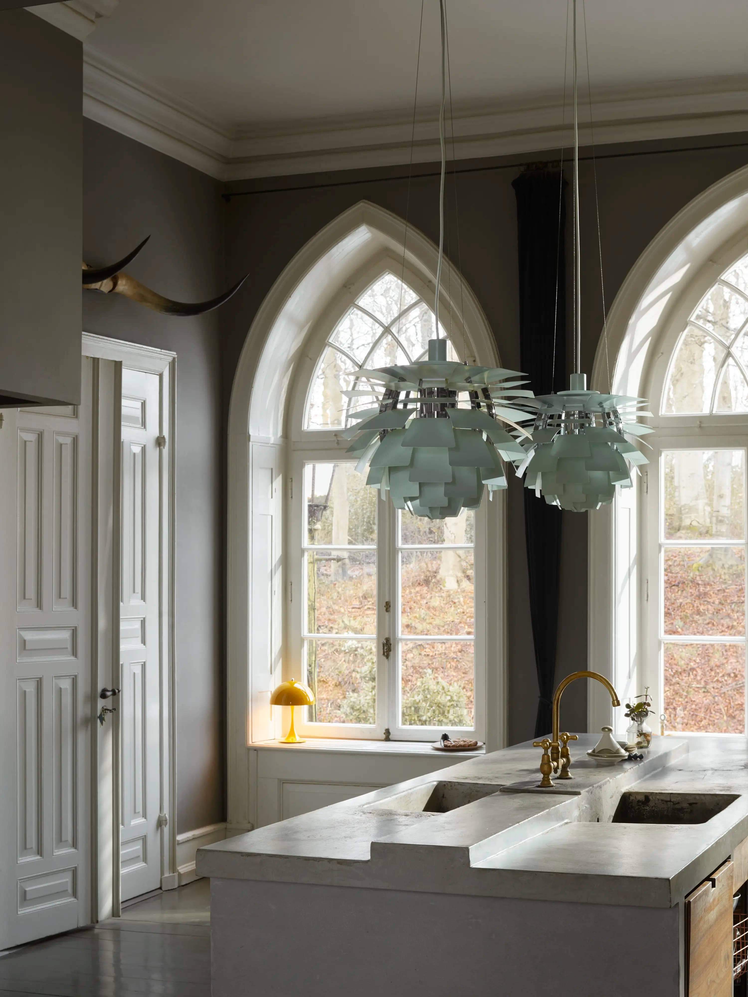 Louis Poulsen PH Artichoke Dusty green/high lustre chrome plated Ø 480 — фото 5