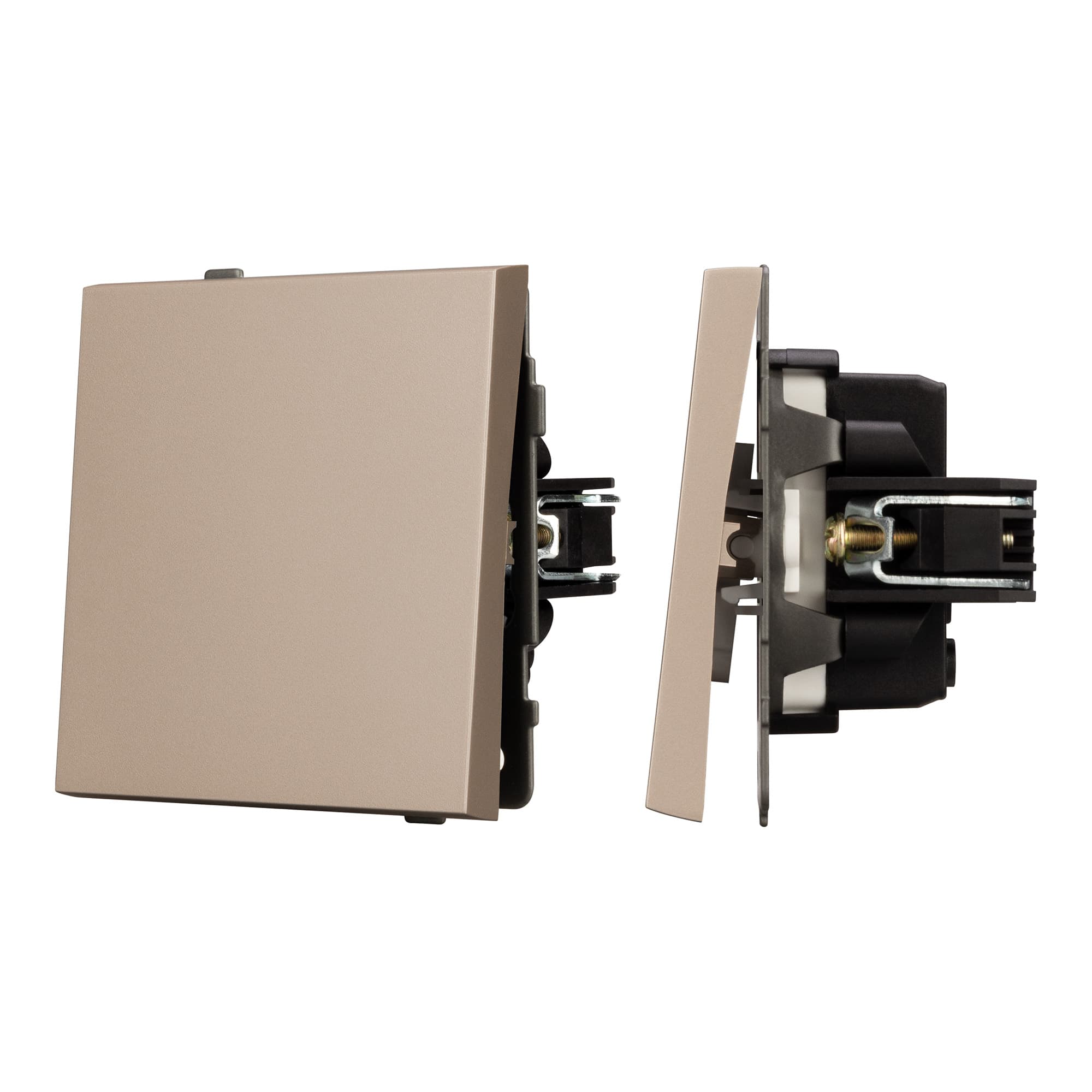 Механизм звонкового выключателя SWT-TENDO-MKR1-PL-GD (230V, 10A) (Arlight, Песочный) 054145