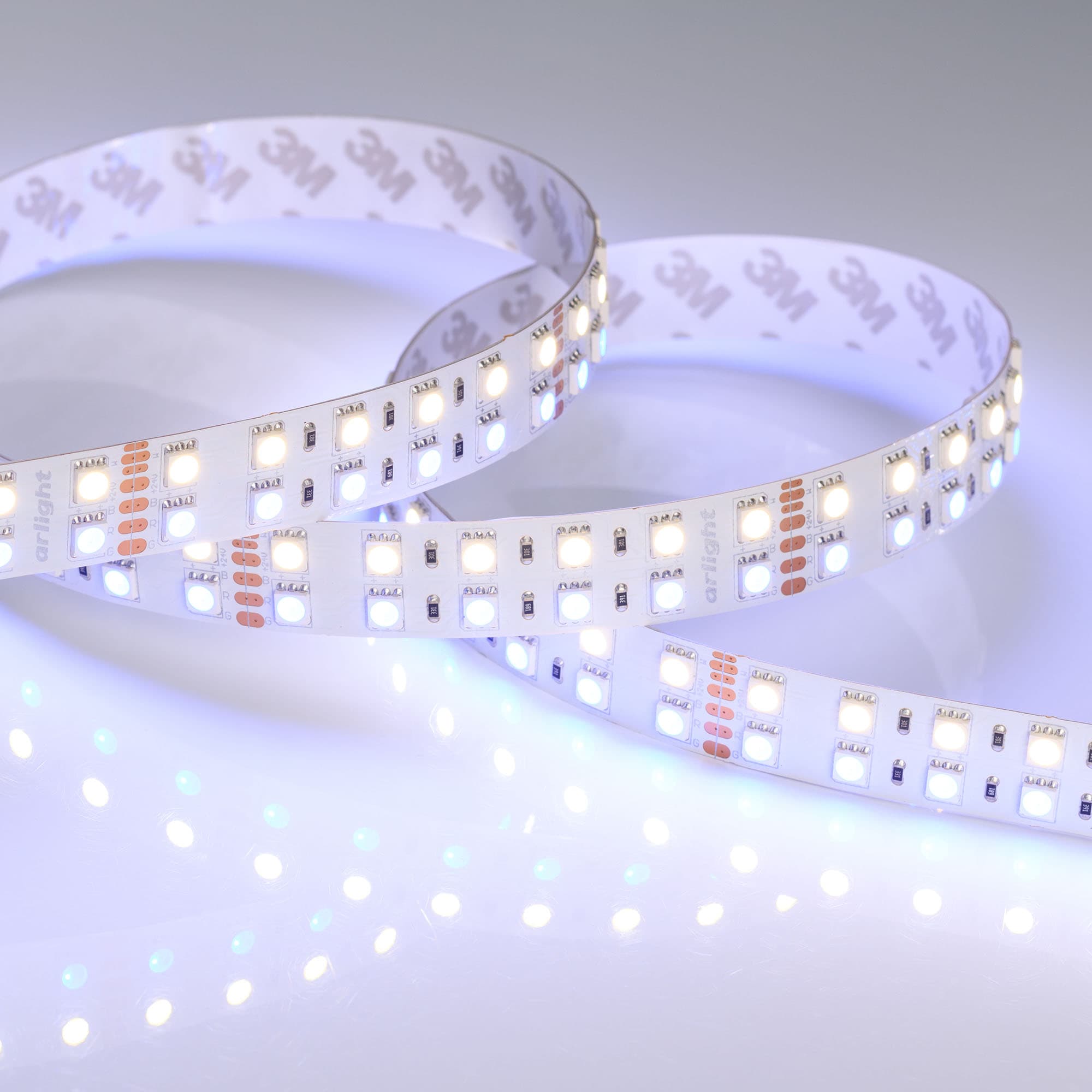 Светодиодная лента RT 2-5000 24V RGB-Day 2x2 (5060, 720 LED, LUX) (Arlight, 32 Вт/м, IP20) 018144(1) — фото 2