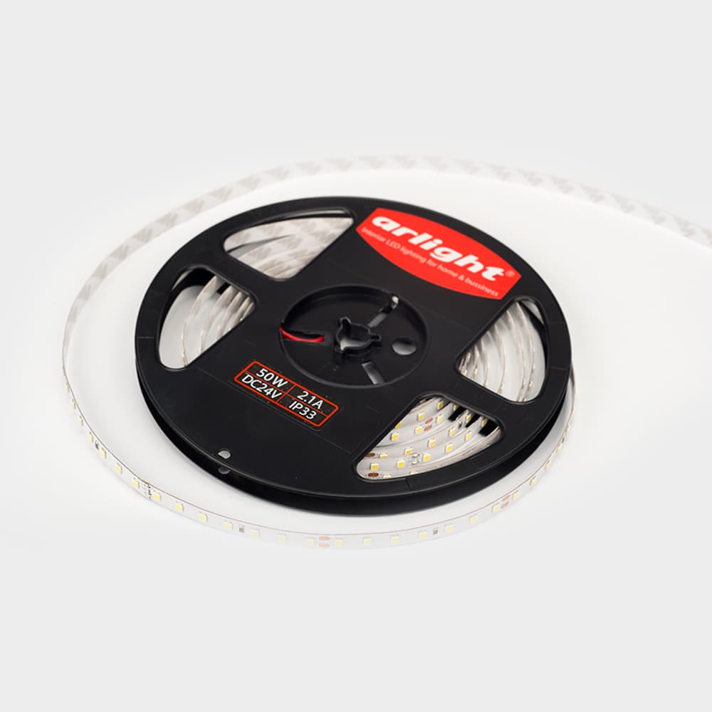 Светодиодная лента RT 2-5000 24V White6000 1.6x (2835, 490 LED, PRO) (Arlight, 10 Вт/м, IP20) 019913 — фото 2
