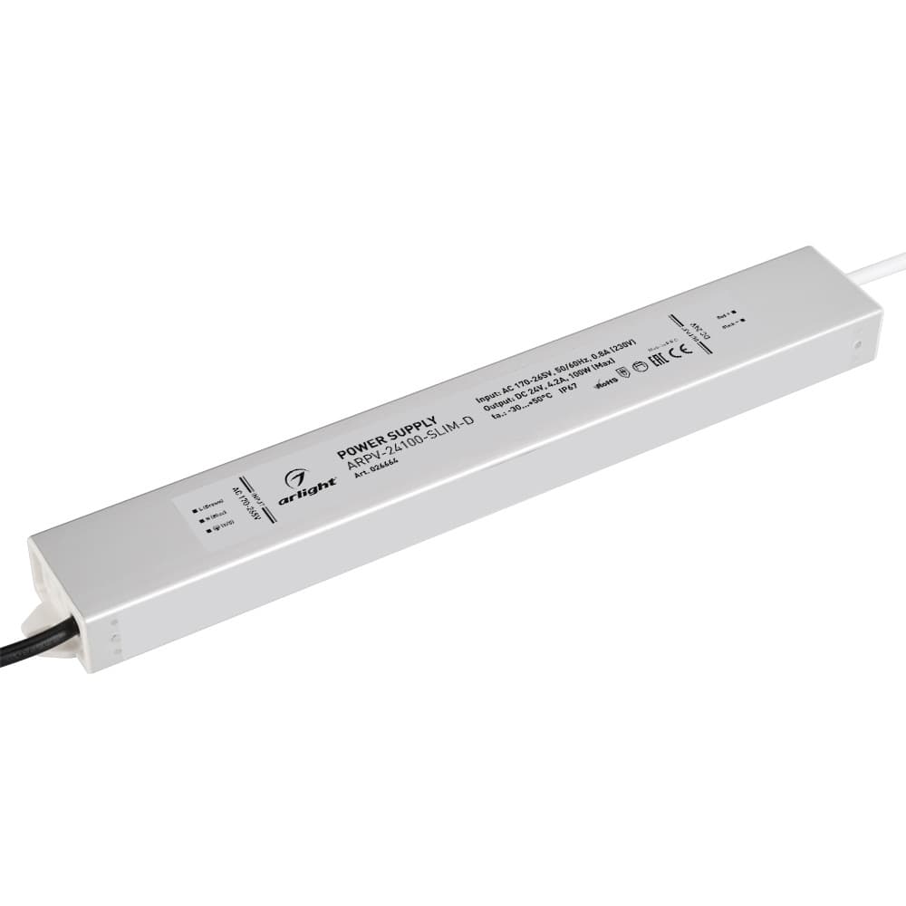Блок питания ARPV-24100-SLIM-D (24V, 4.2A, 100W) (Arlight, IP67 Металл, 3 года) 026664 — фото 1