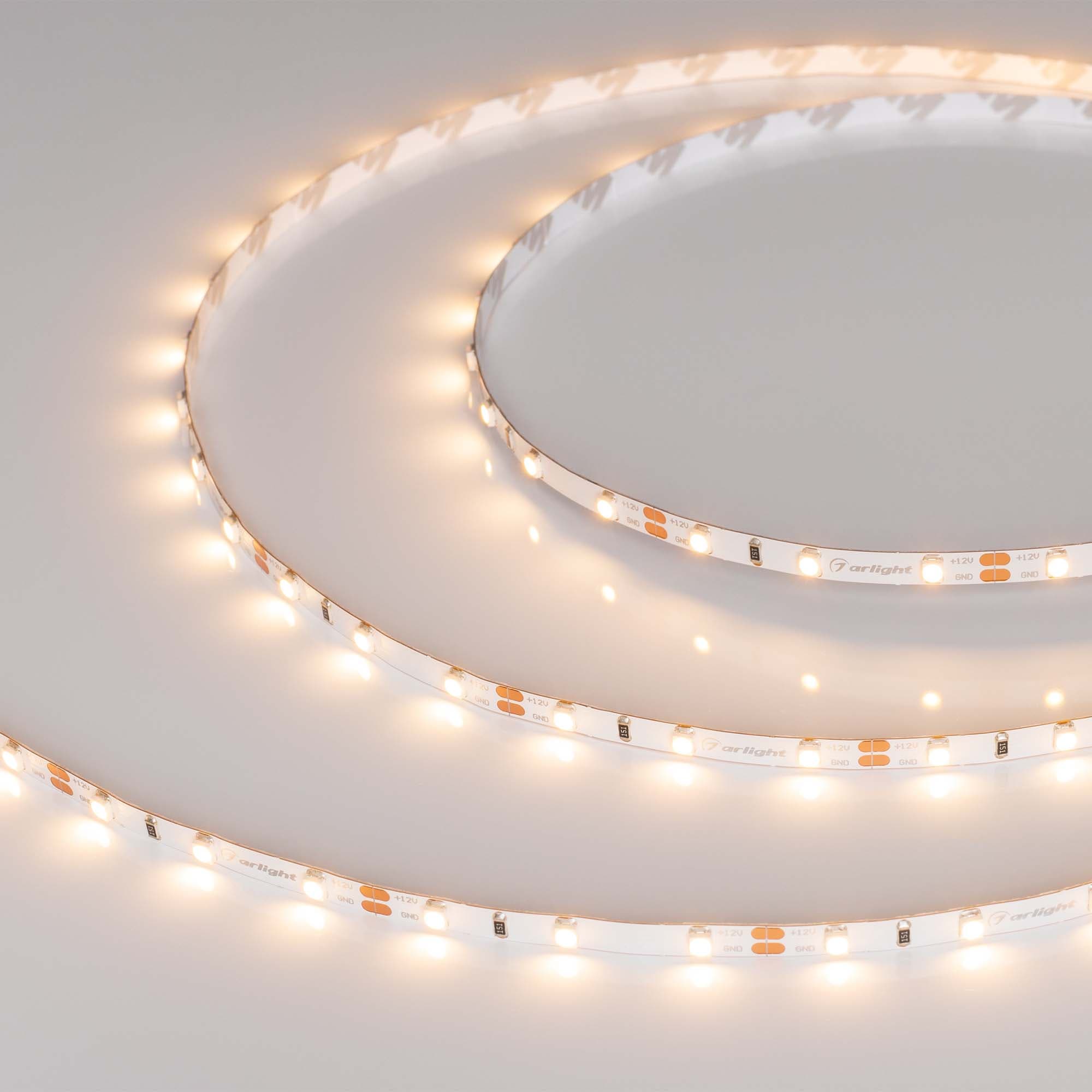 Светодиодная лента RT 2-5000 12V Warm2700 5mm (3528, 300 LED, LUX) (Arlight, 4.8 Вт/м, IP20) 028615 — фото 1