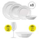 Rosenthal Set di Piatti per 8 persone, Tradizionale 32-pezzi con Regalo