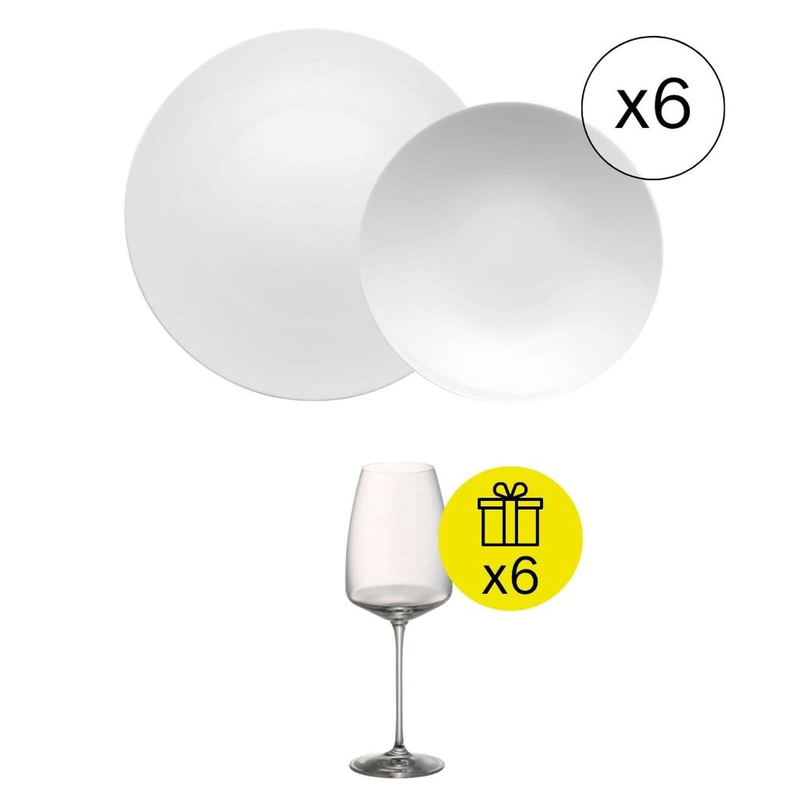 Rosenthal Set di Piatti per 6 persone, Iconico 12 pezzi con Regalo