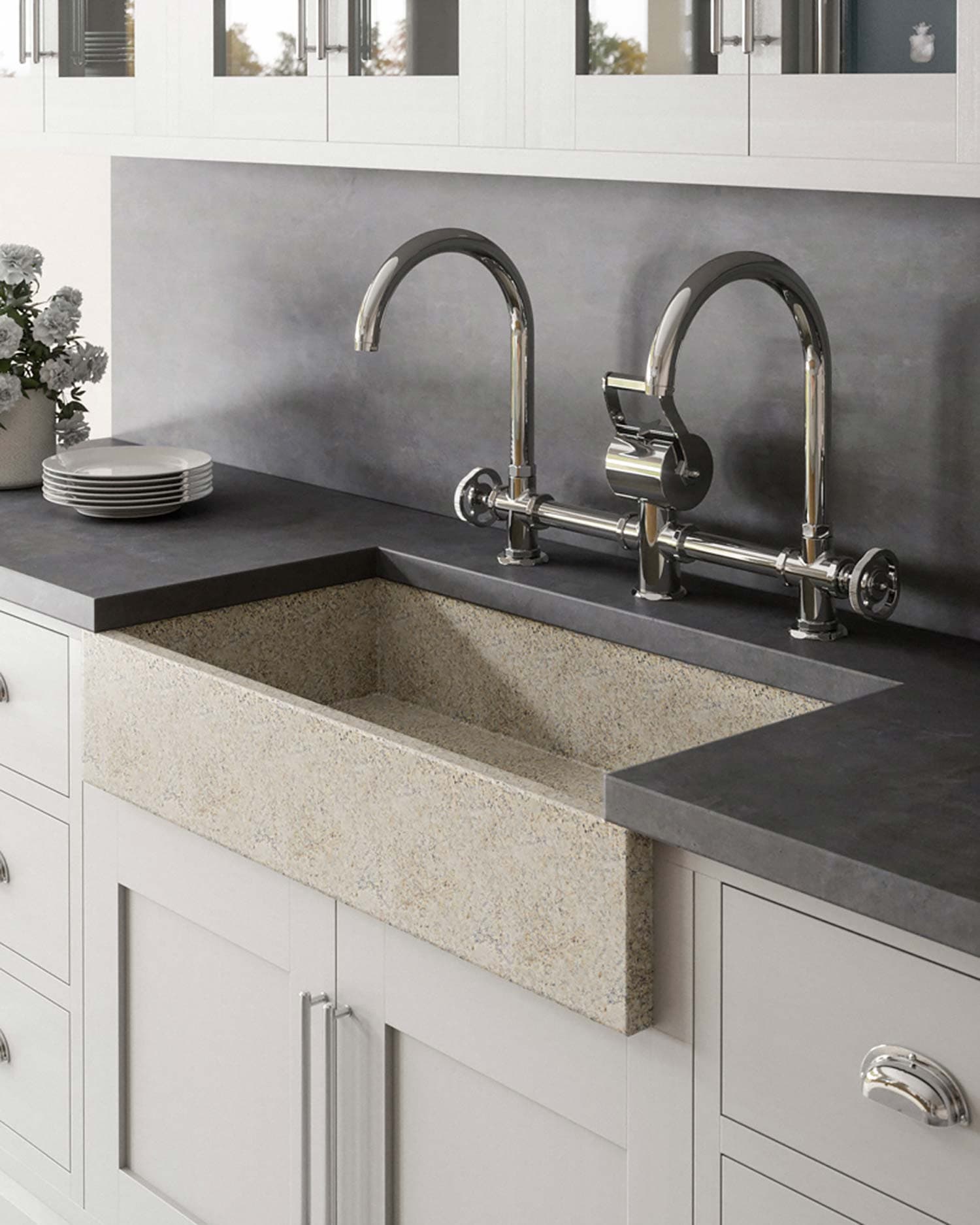 RESTART Двойной смеситель с дугообразным изливом — фото 13